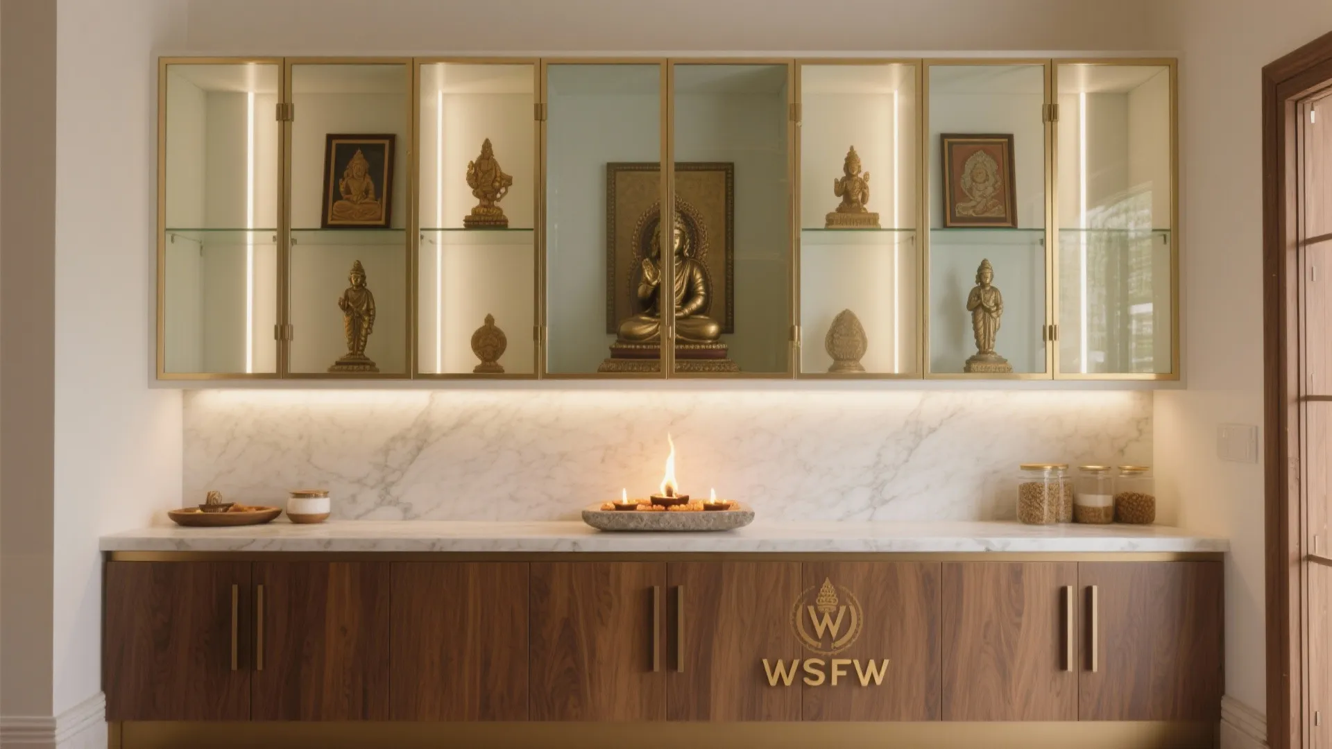 Glass-Front Upper, Closed Base: Display Without Dust