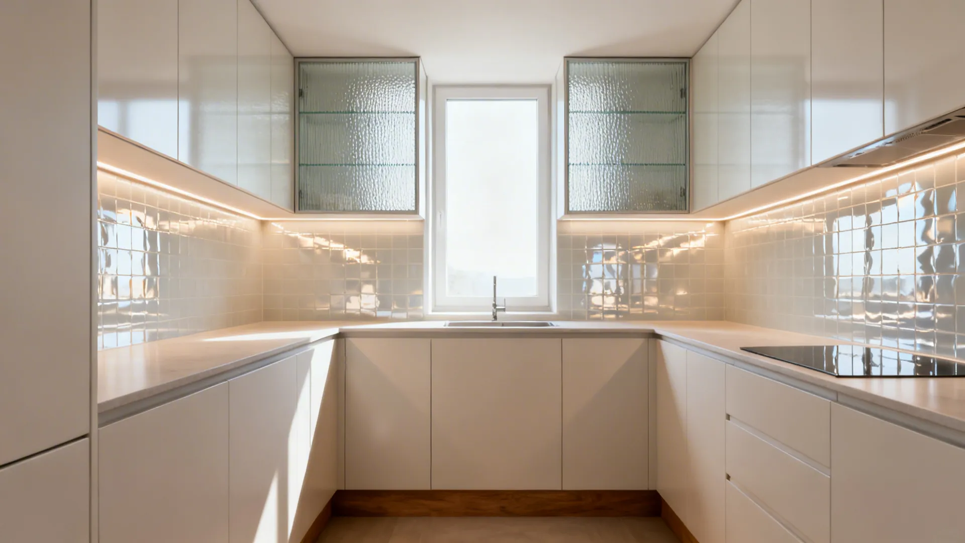 Glass Uppers and Light-Playing Backsplashes