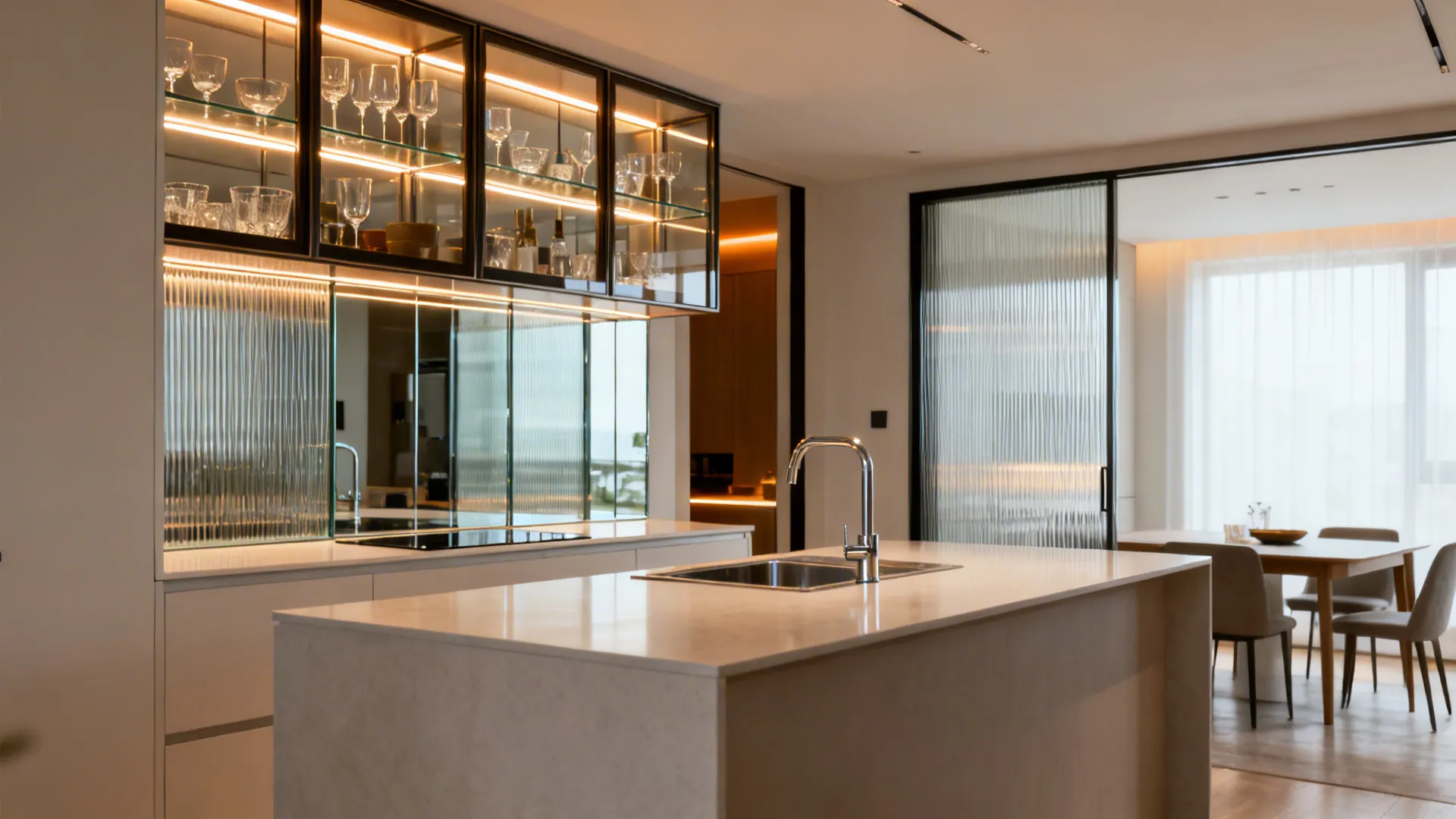 Glass Uppers and Reflective Backs to Open Sightlines