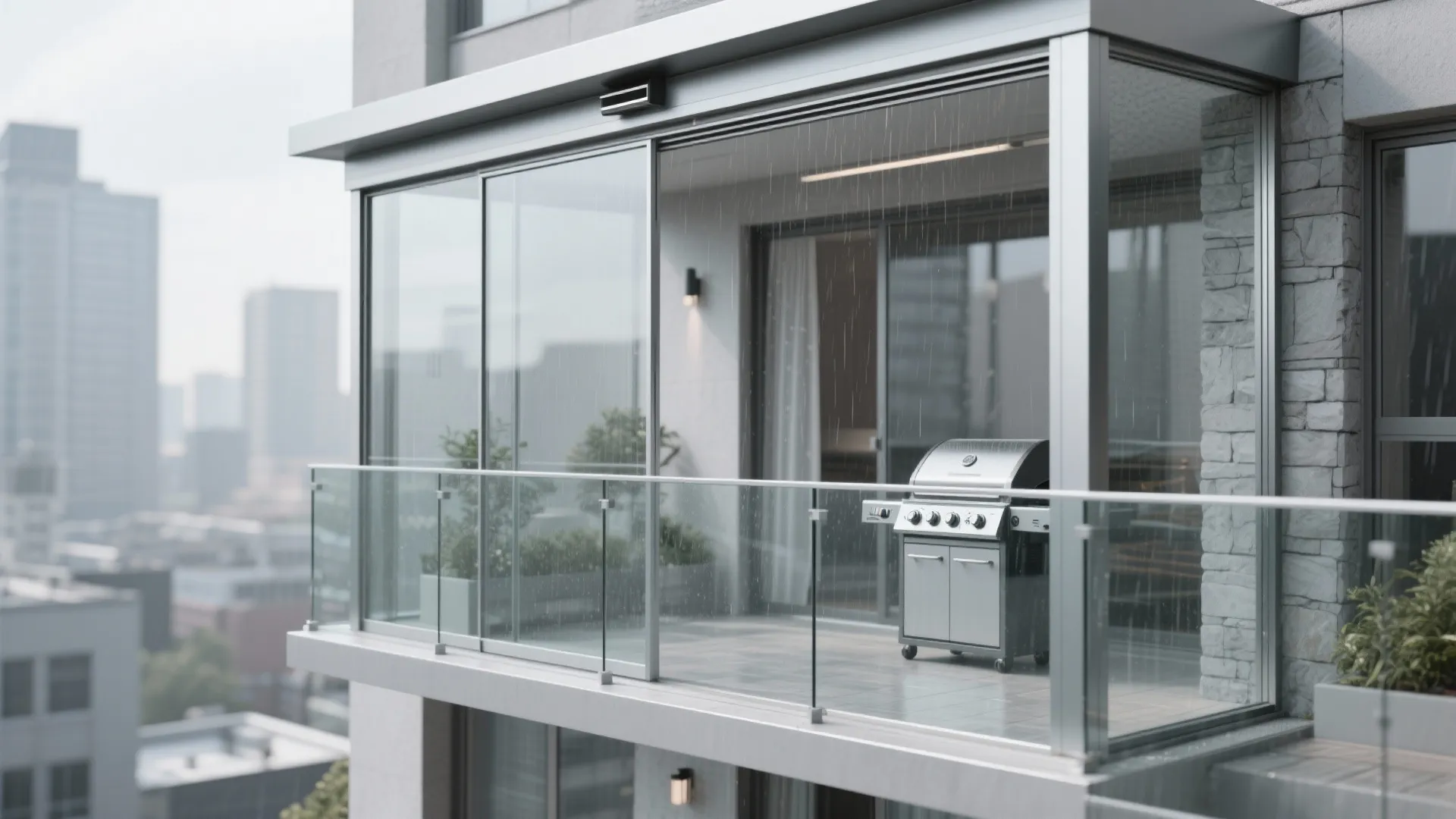 Minimal Glass-and-Metal Enclosure With Hidden Venting