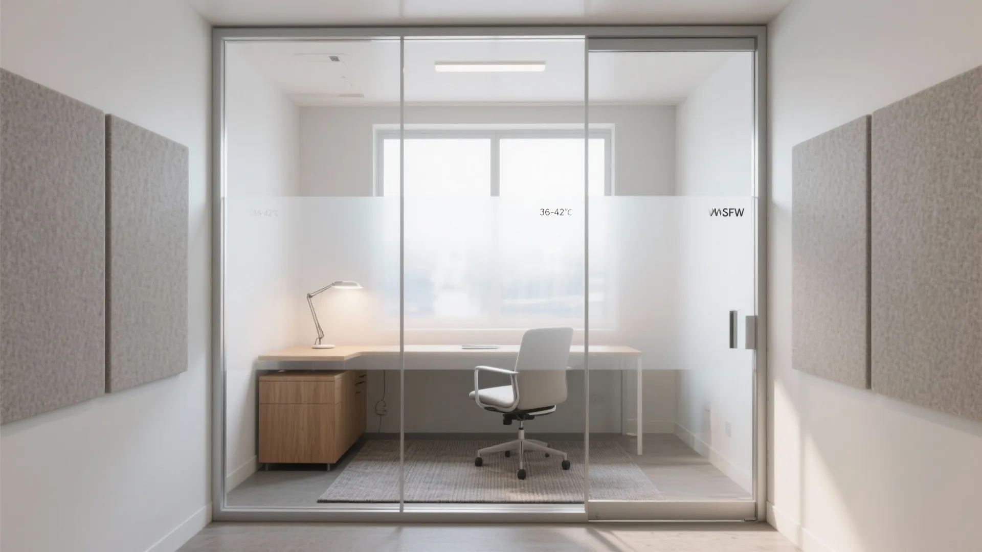 Glass partitions for openness and sightlines