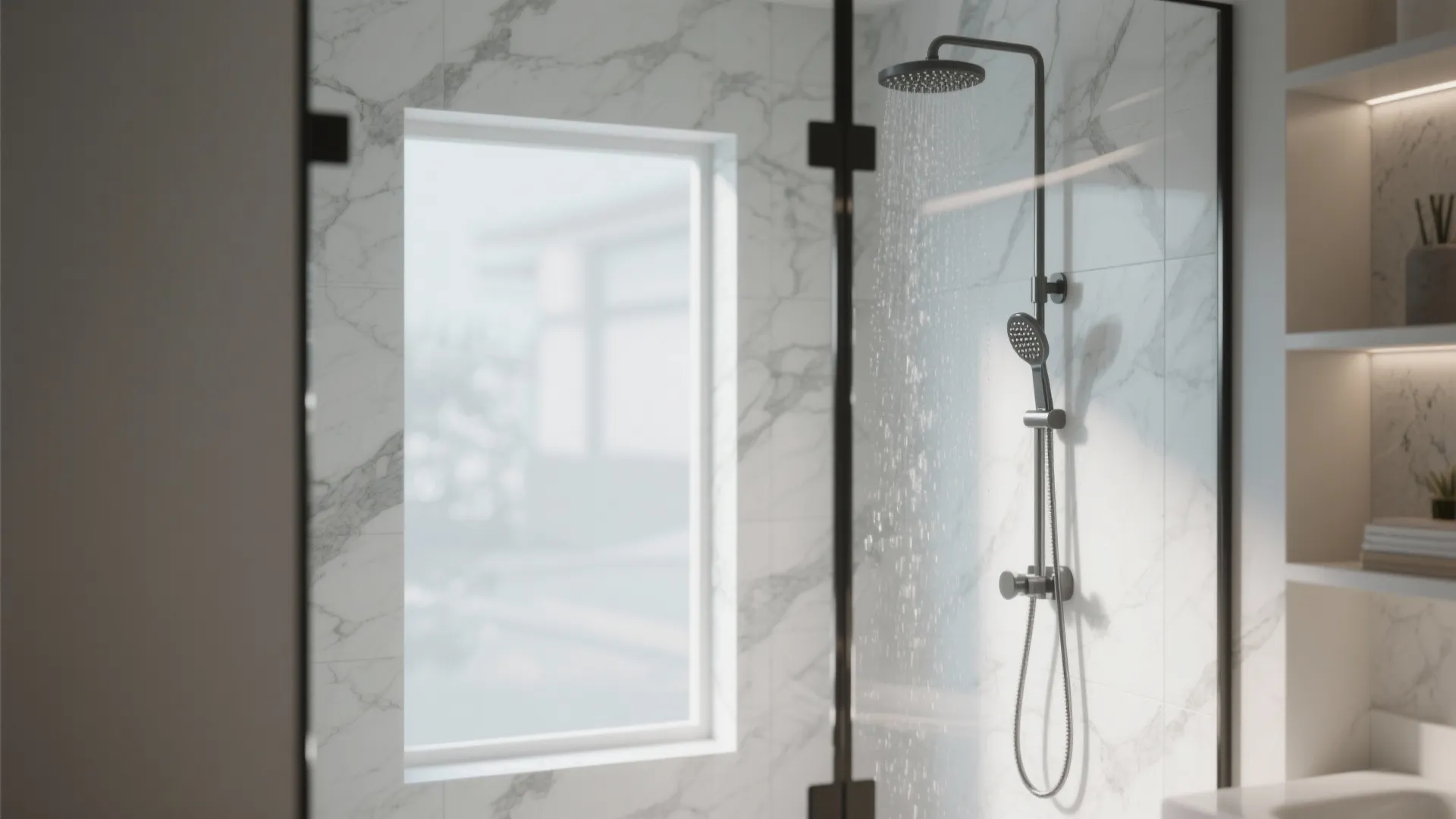 2. Glass Enclosed Walk-In Shower