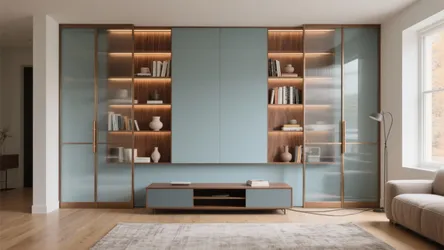 5 modern wall showcase designs for living room with glass