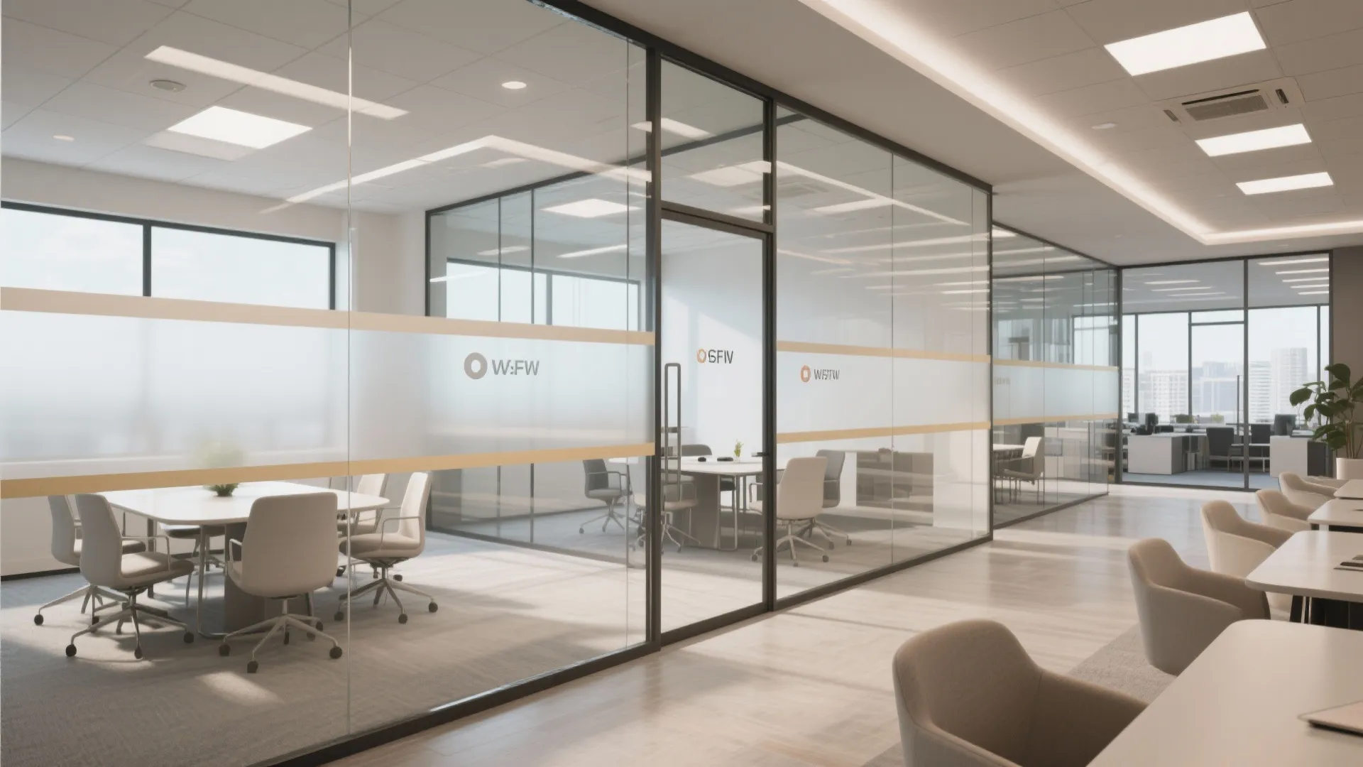 3. Glass Partition Walls