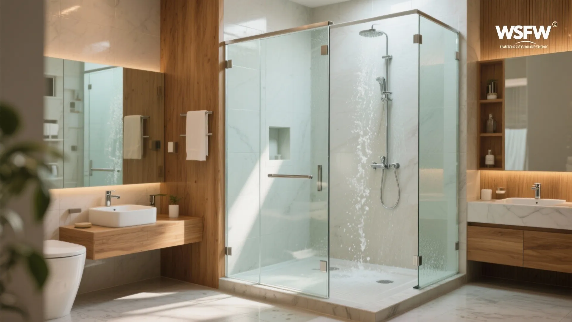 Zoned wet areas with glass that doesn’t feel cold