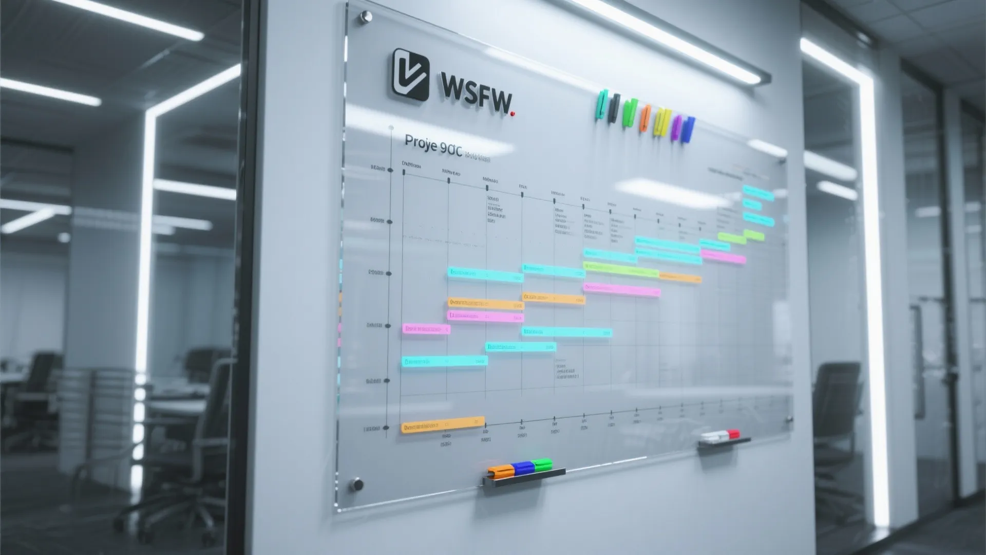 7. Glass Whiteboard with Overlays