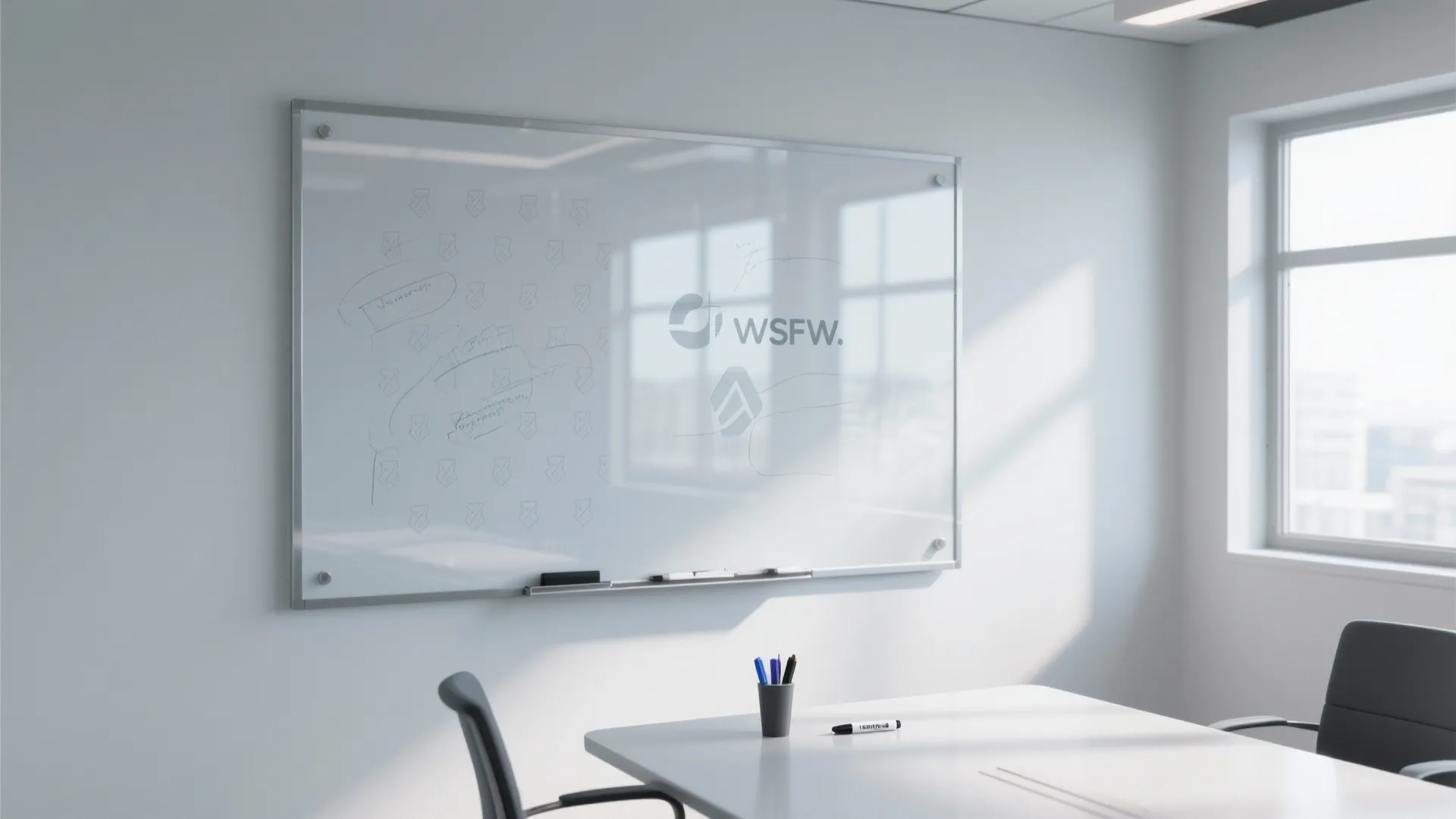 4. Frameless Glass Whiteboard
