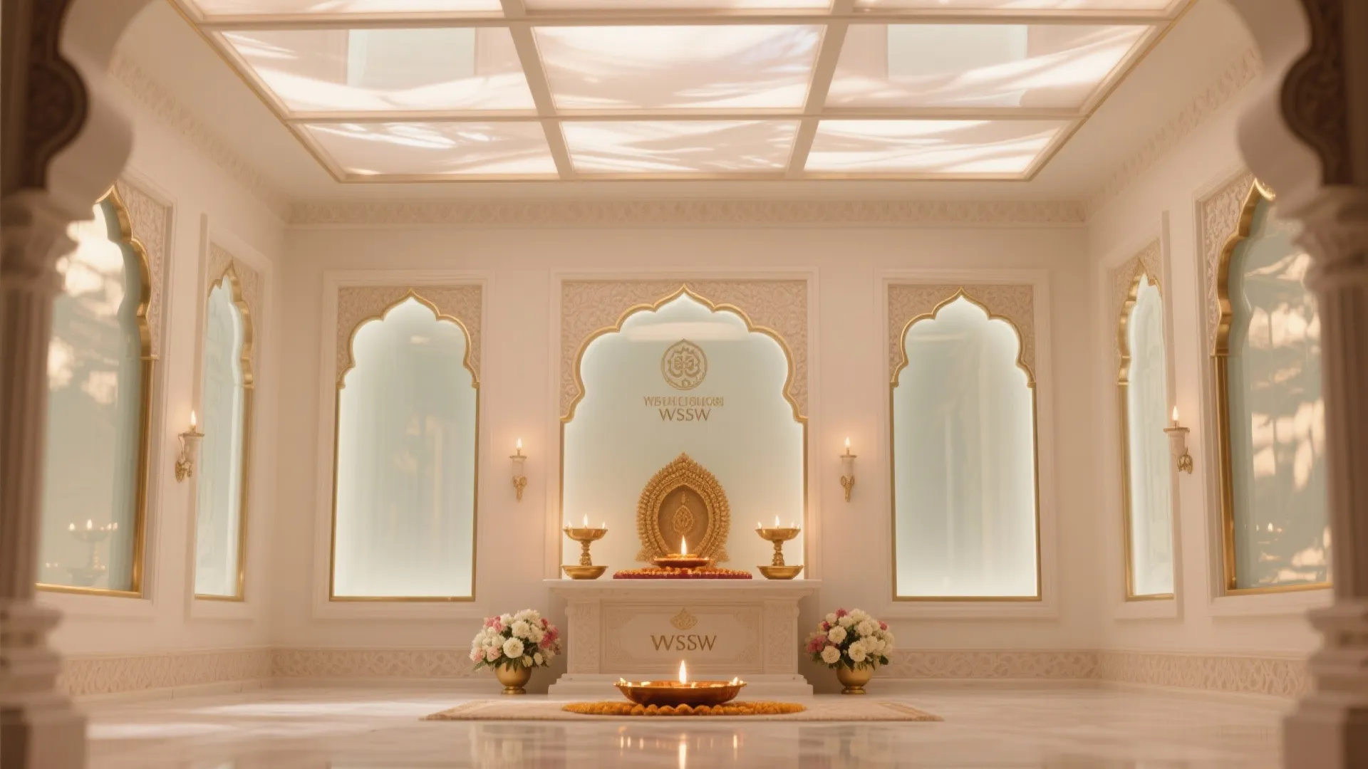 Back-Painted Glass Insets for Radiant Light