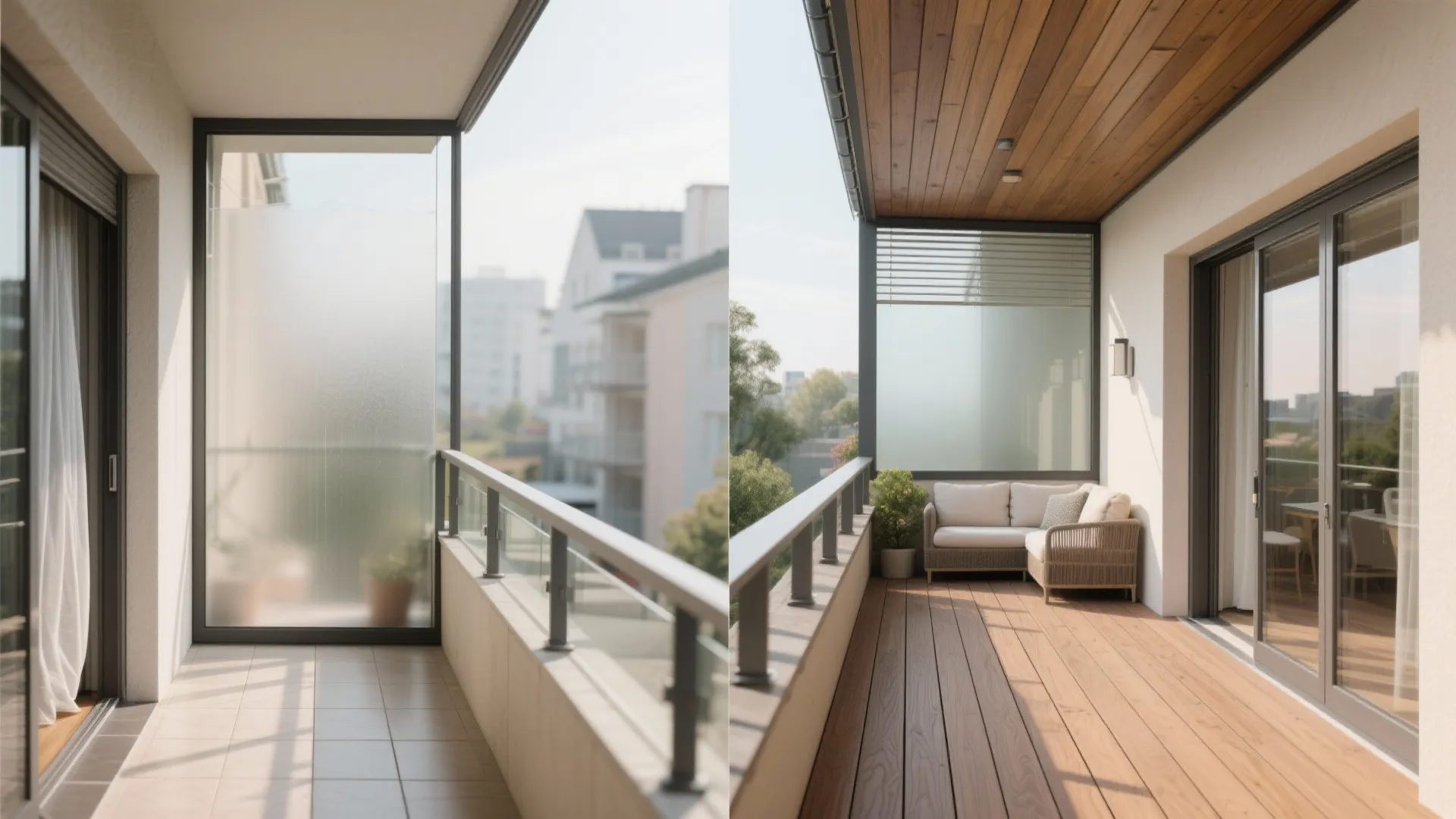 Glass windbreak with thermal decking