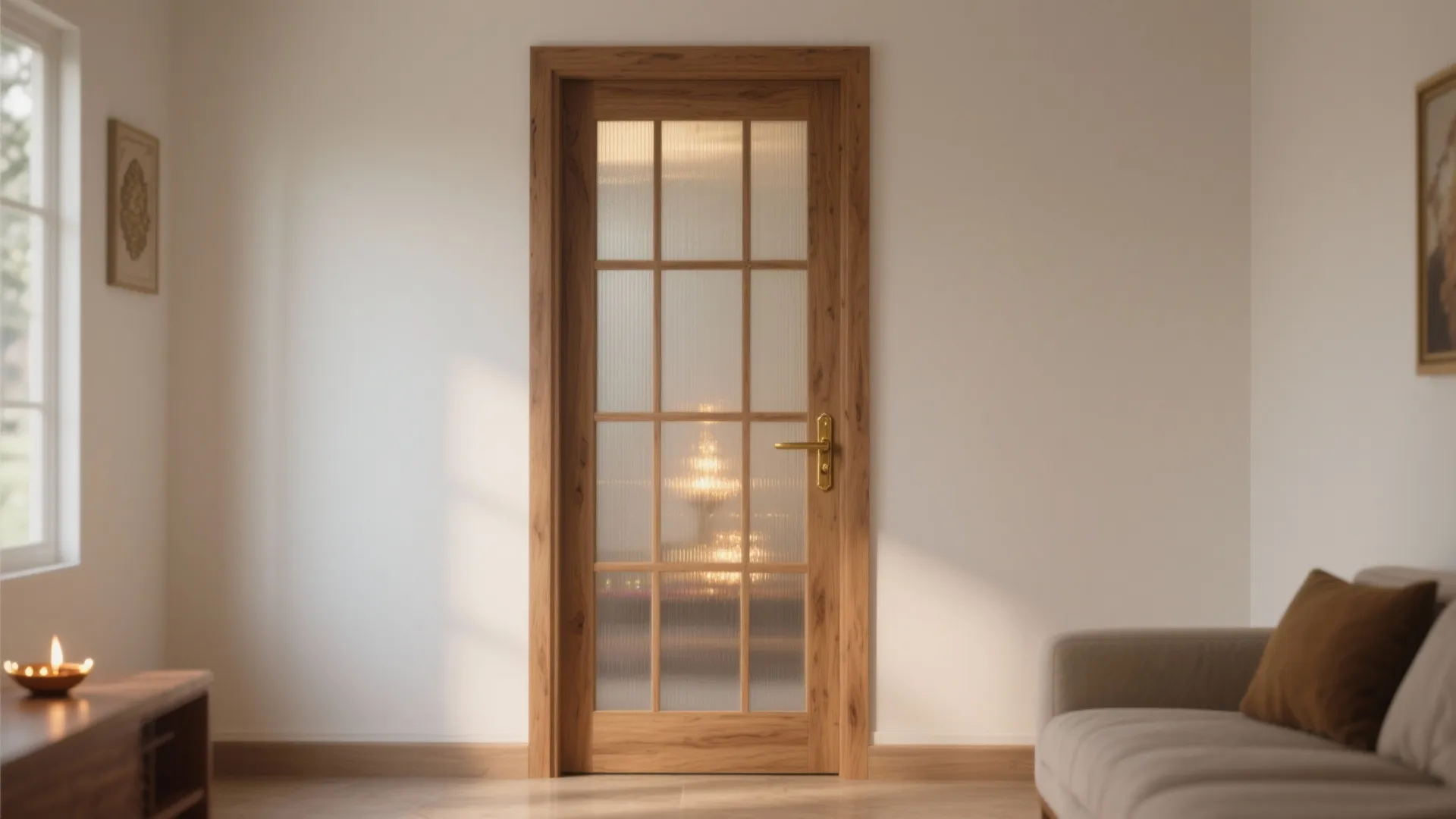 Glass-and-Wood Serenity Doors