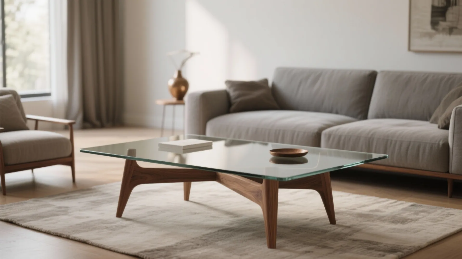 Mixed-Material Glass + Wood Tables for Warmth