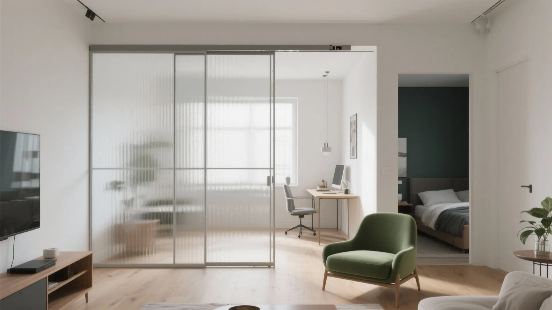Glass partitions that zone without shrinking space