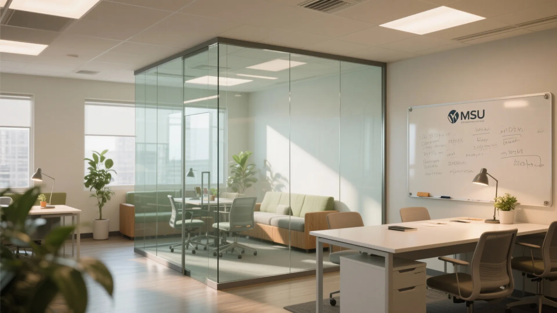 Clear and Bright: Glass Partitions, Writable Panels, and Light Strategy