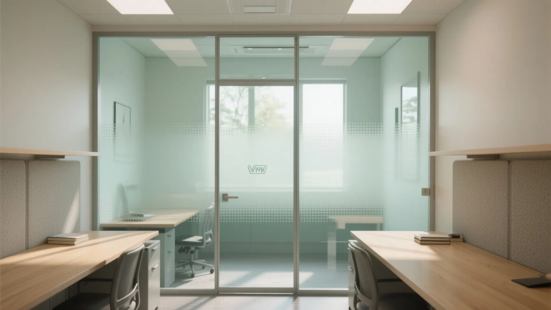 Daylight-first zoning with glass for balanced privacy