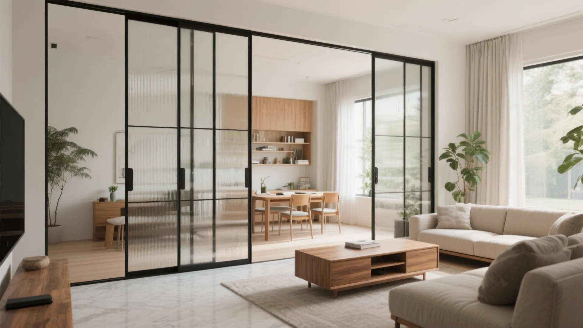1) Sliding glass zoning for a brighter, calmer great room