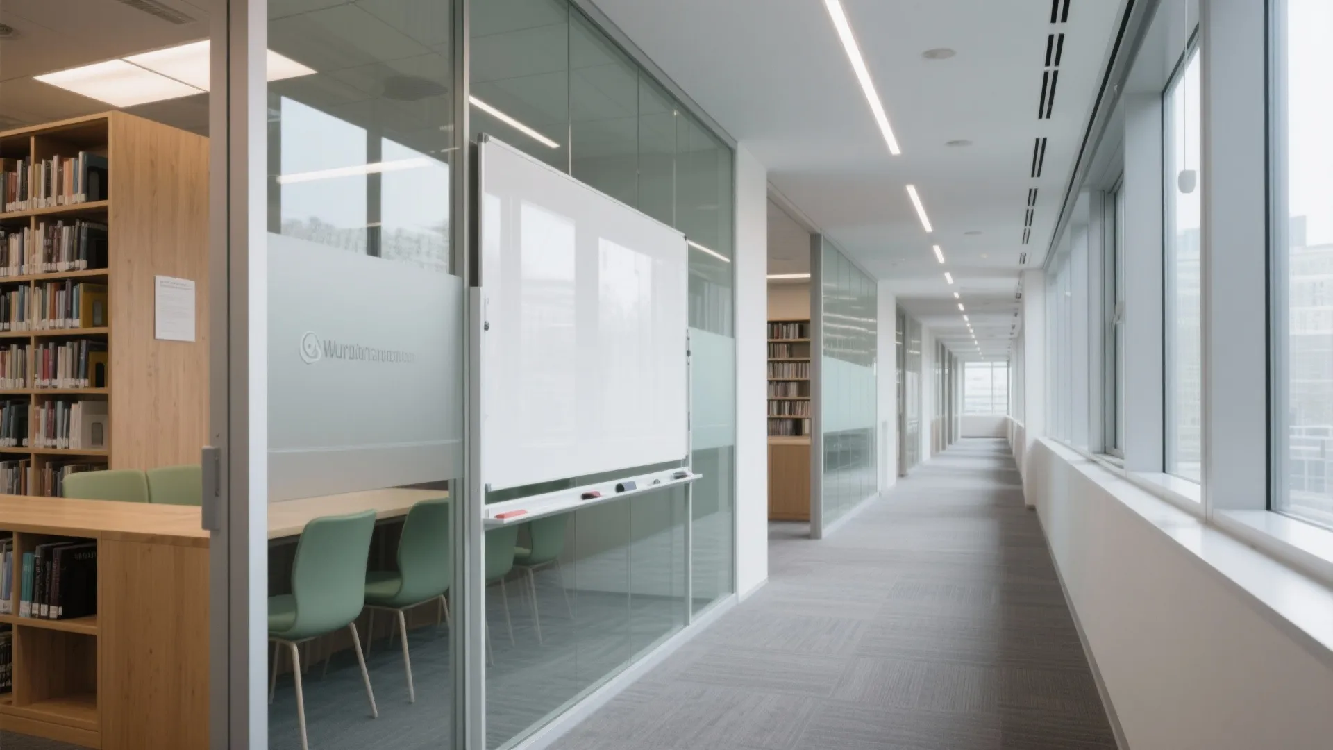 3) Transparent zoning with glass and smart partitions