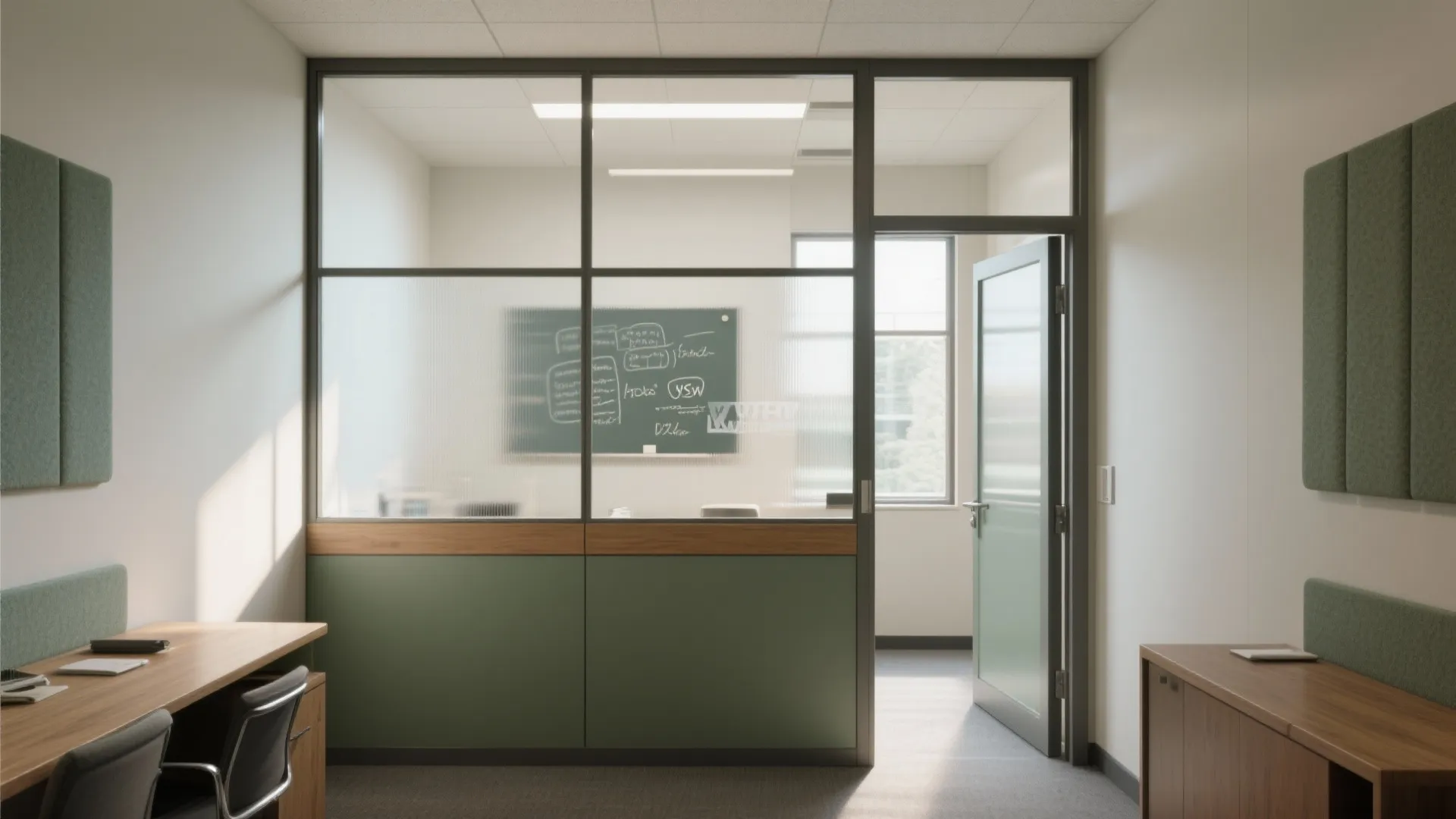 Transparent Zoning with Acoustic Glass