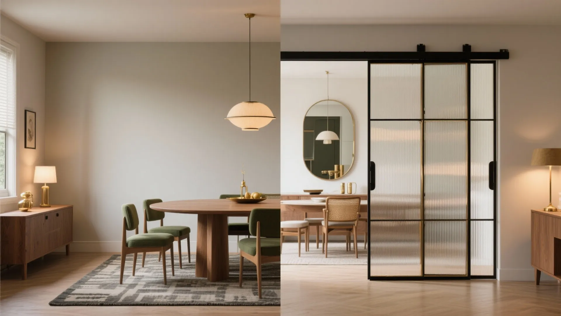 Light, Transparent Zoning: Glass, Mirrors, and Sliding Panels