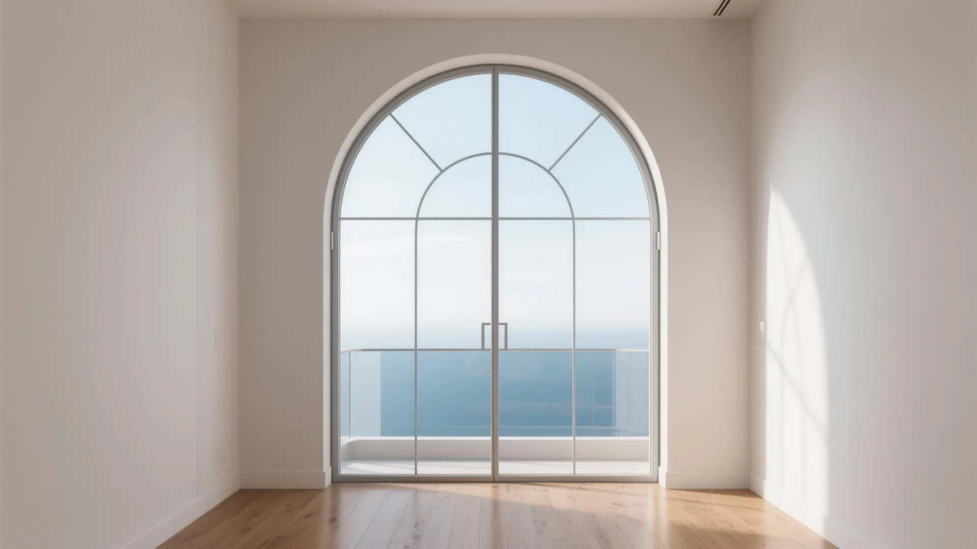 Glazed Arch Aperture with Slim Metal Frame