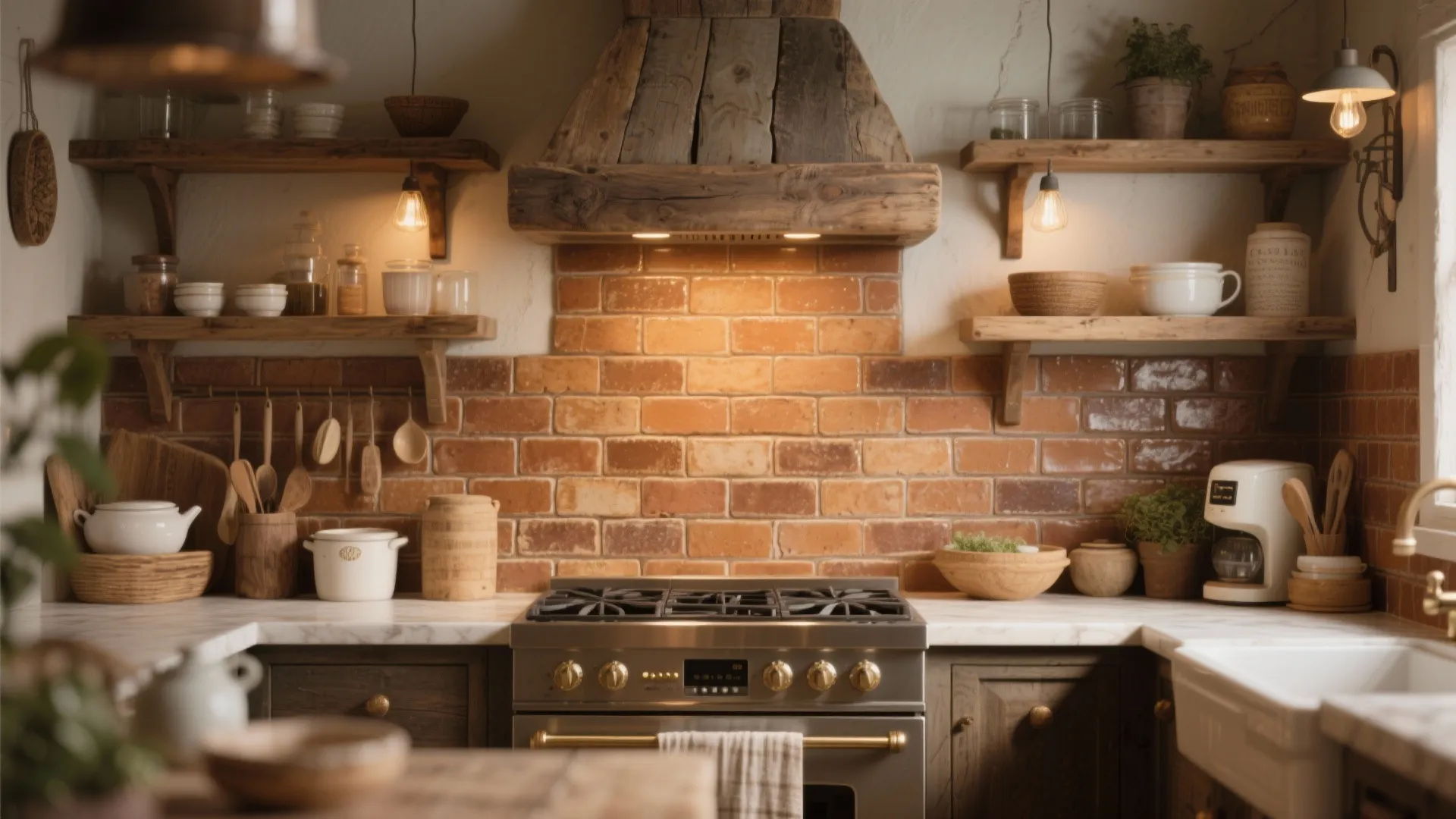 7. Glazed Brick Warmth