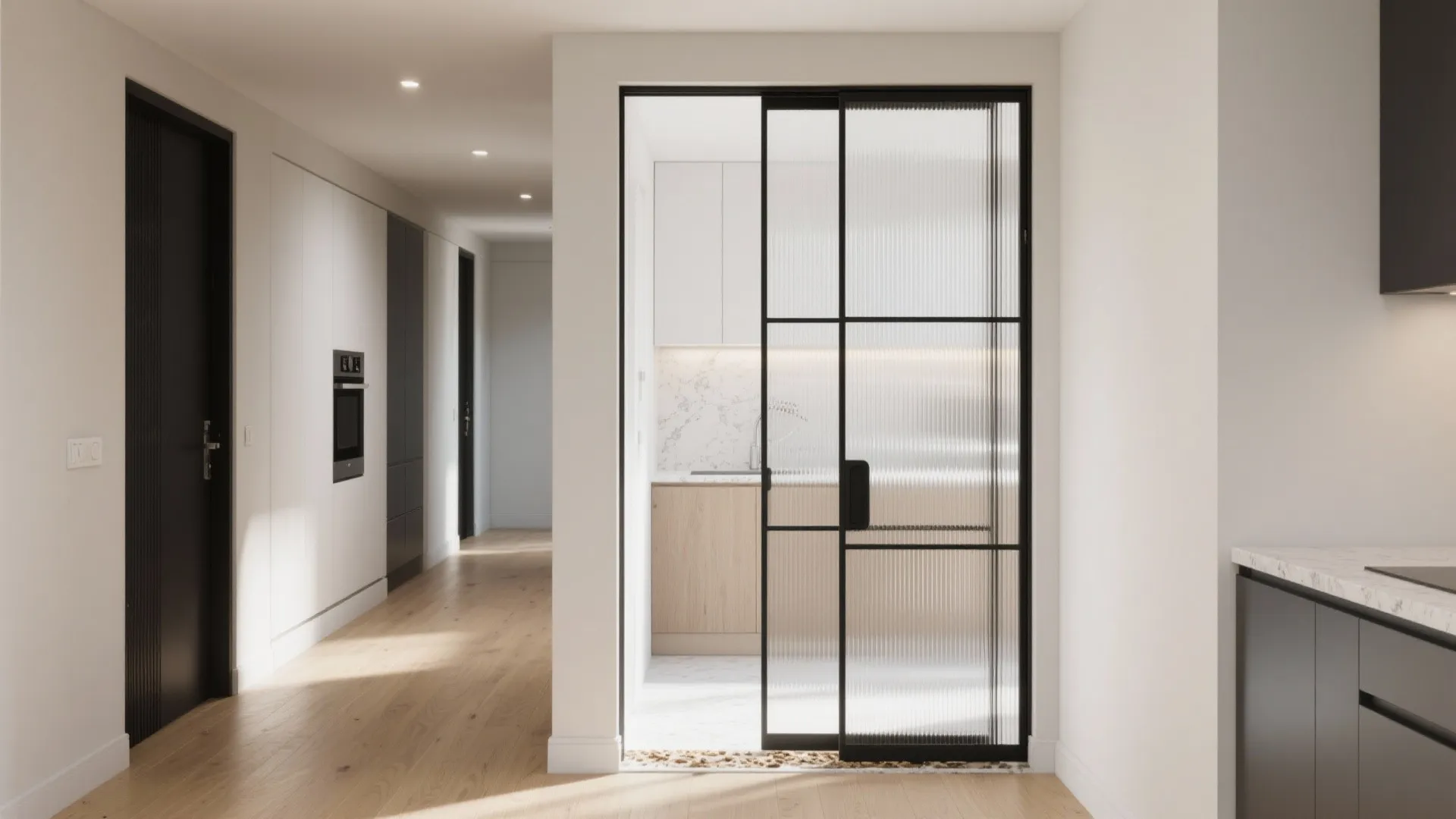 Idea 2: Glazed Entry Wall for Light and Privacy