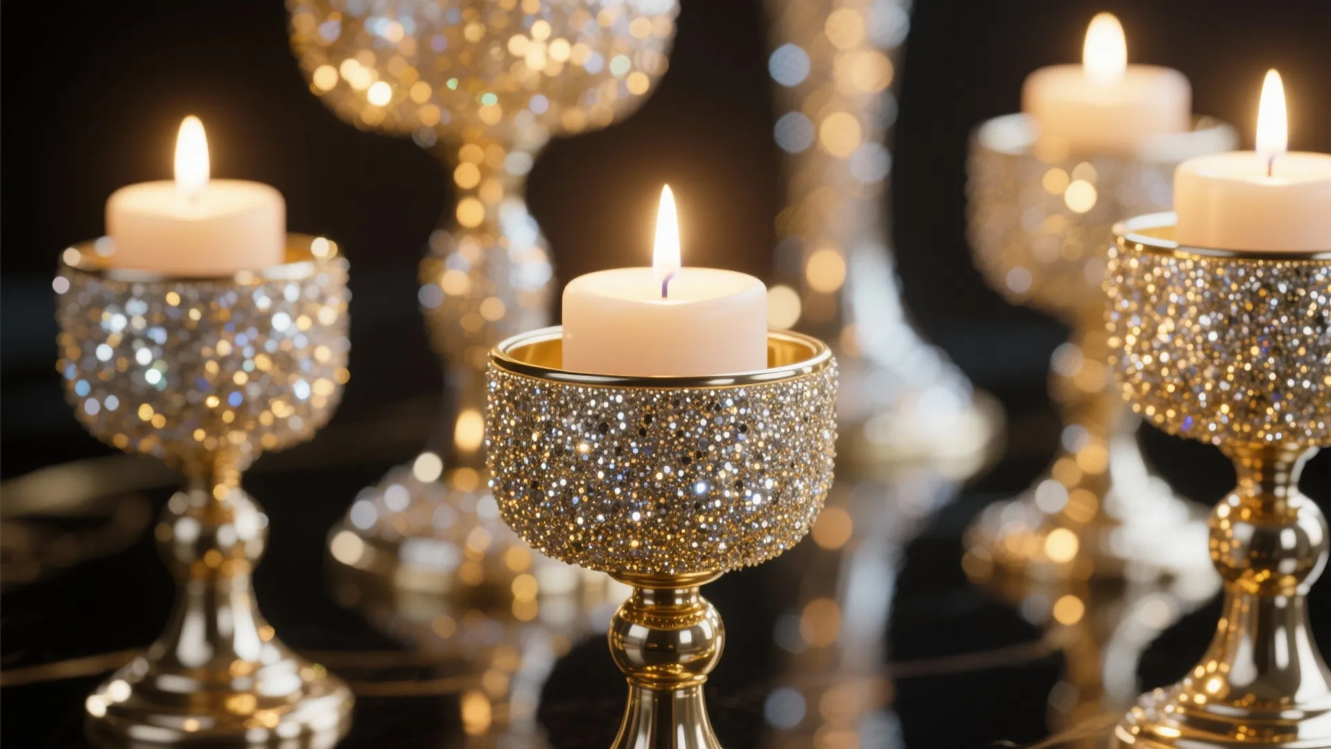 Glitter Candle Holders