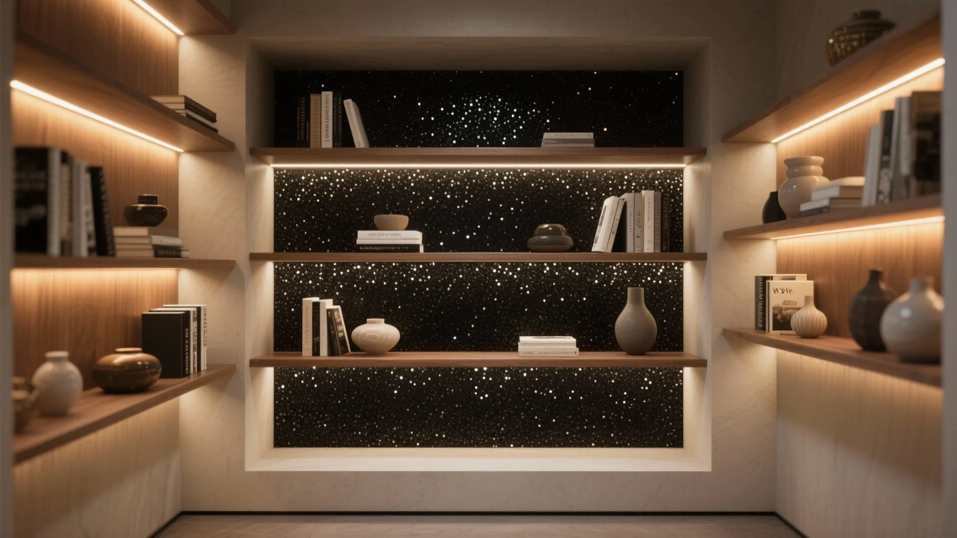 5. Zoned Glam: Focal Niche or Furniture Backing