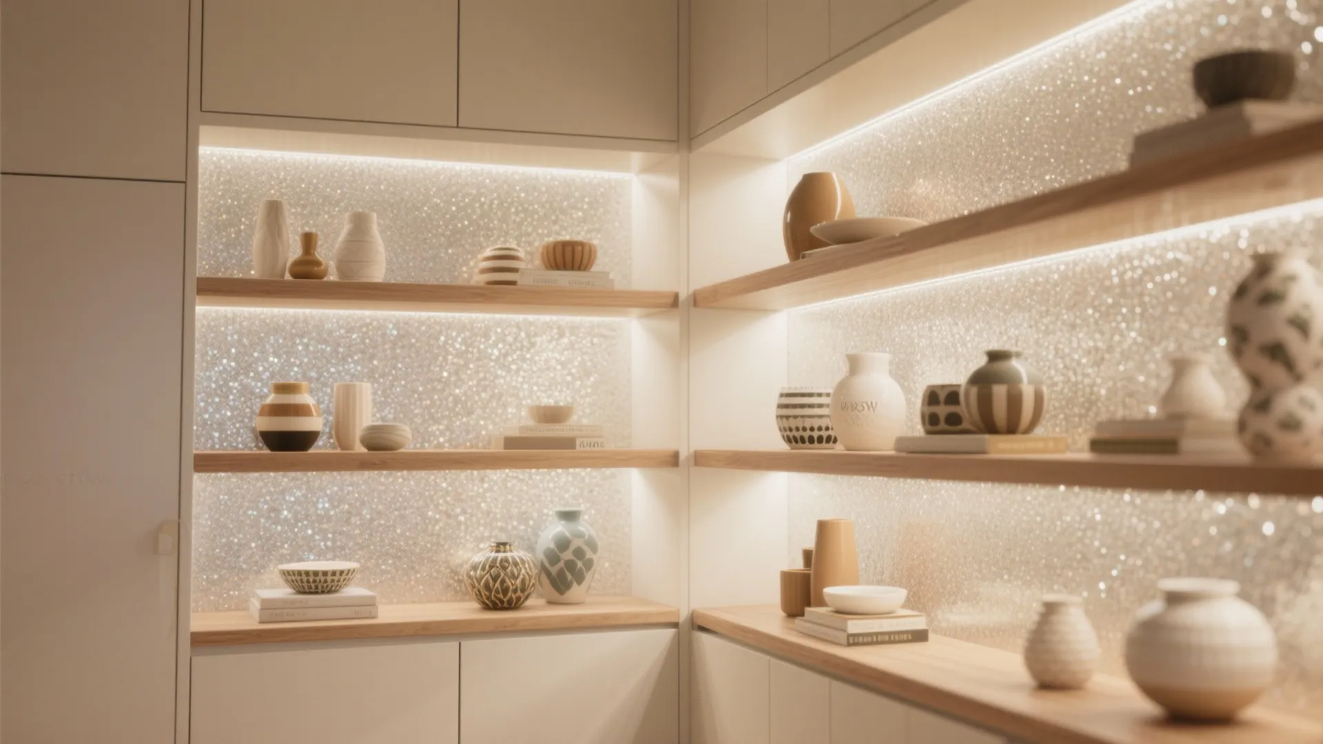 5. Glitter-Infused Storage Nooks