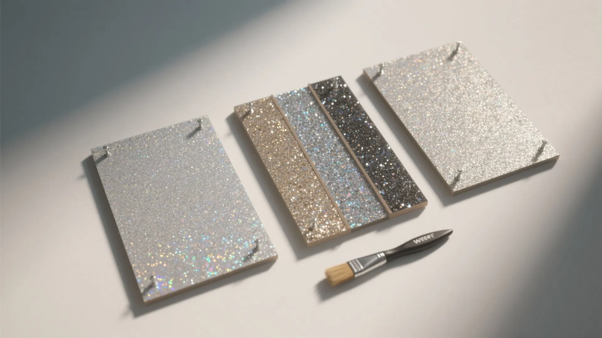 3. Textured Metallic Glitter Panels