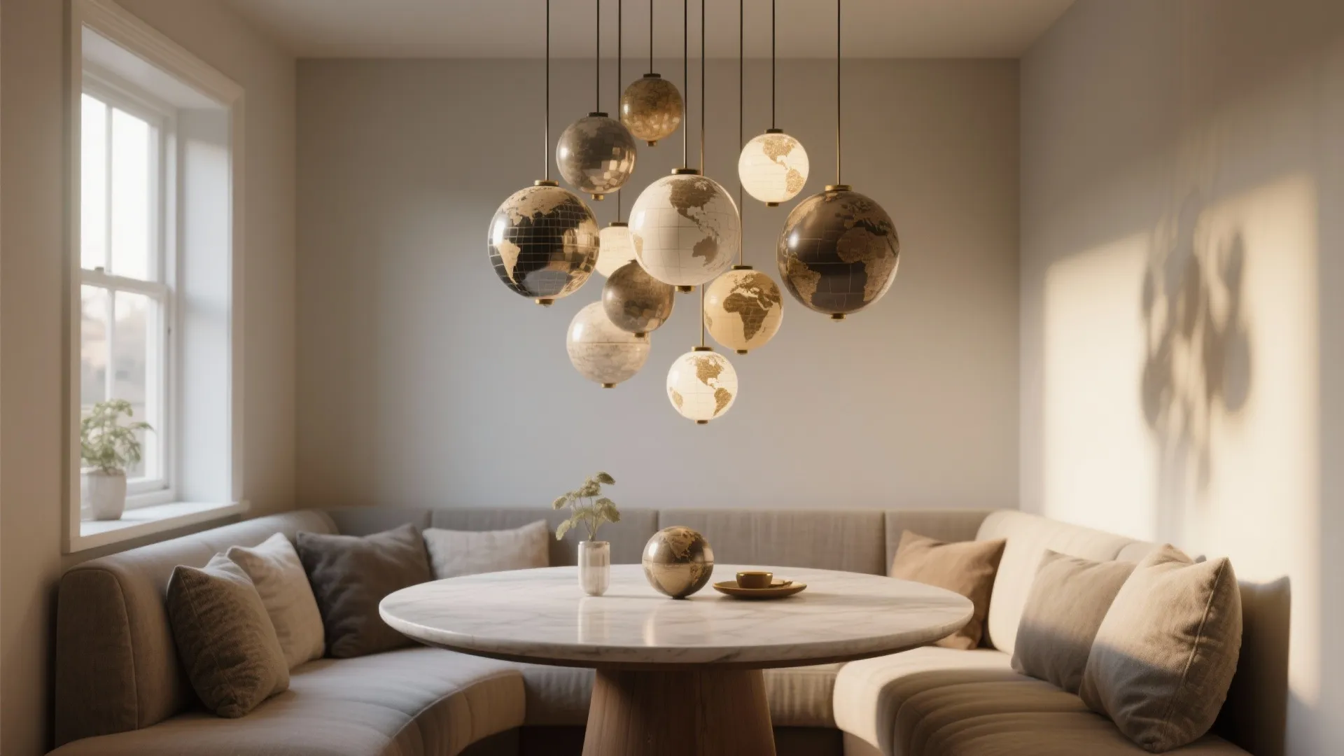2. Globe Cluster Chandeliers