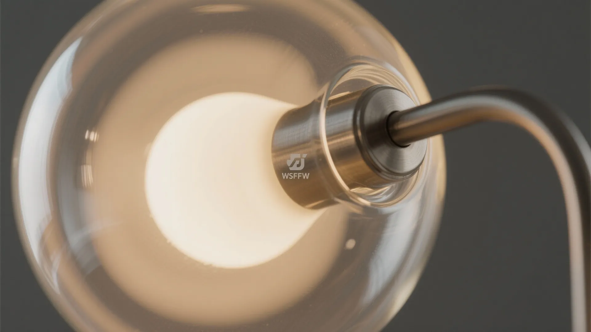 Glass globe floor lamp for vertical emphasis