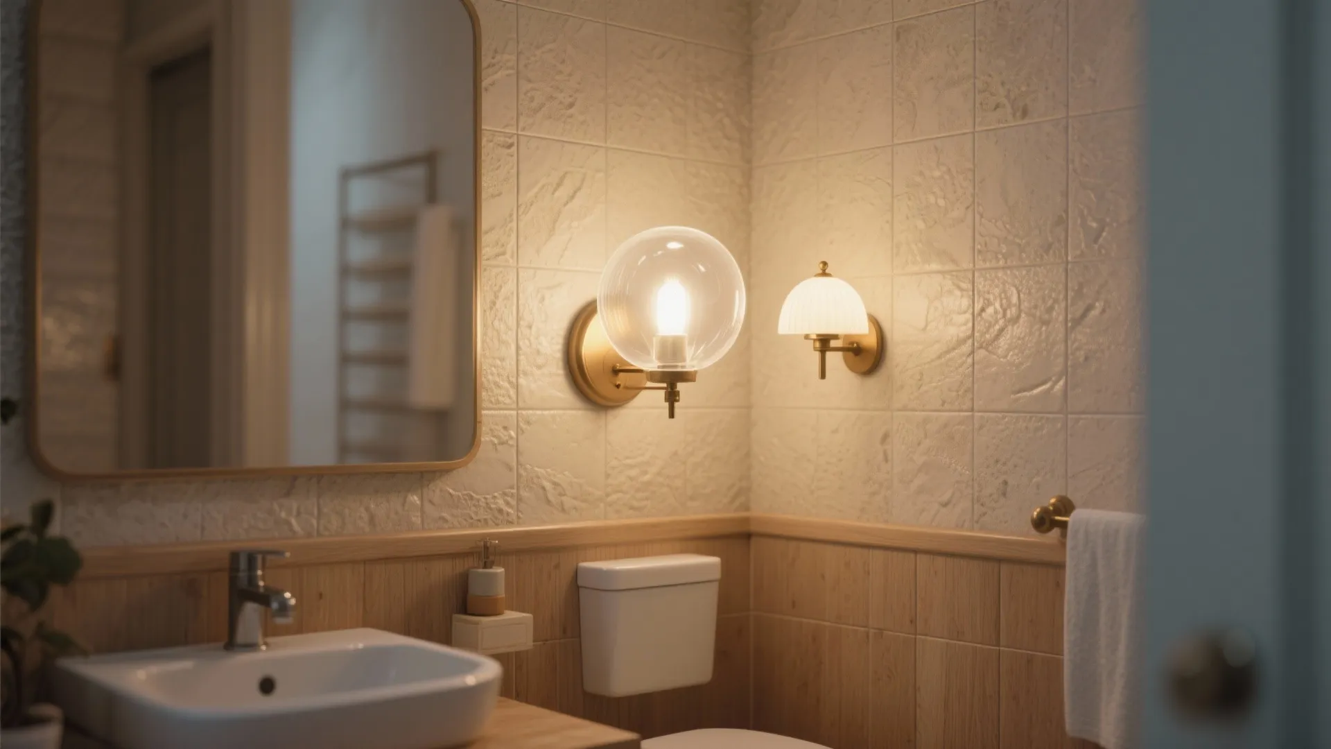 4. Small Dome or Globe Sconces for Soft Ambient Glow