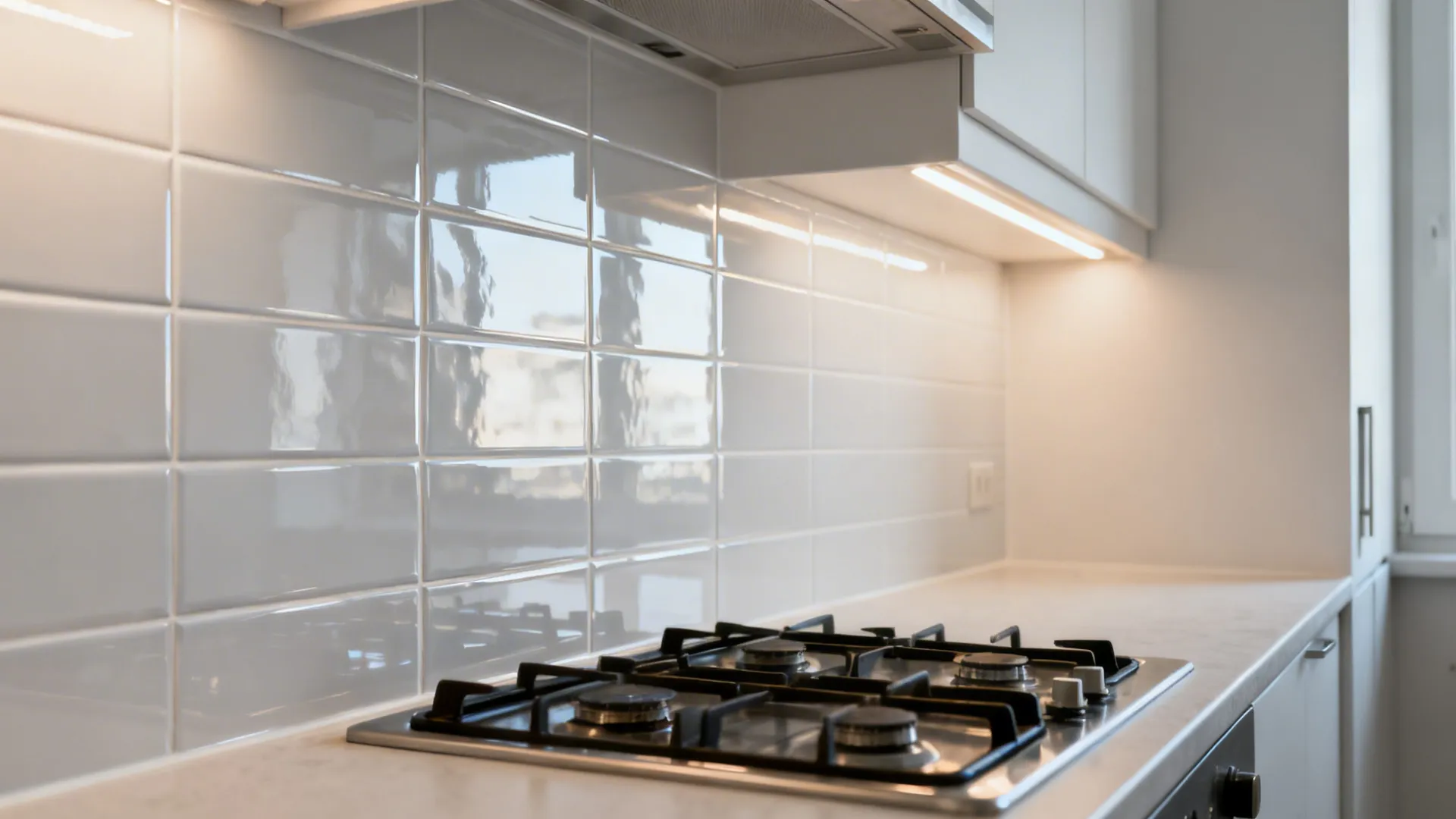 Glossy Backsplash Stickers for Light and Depth