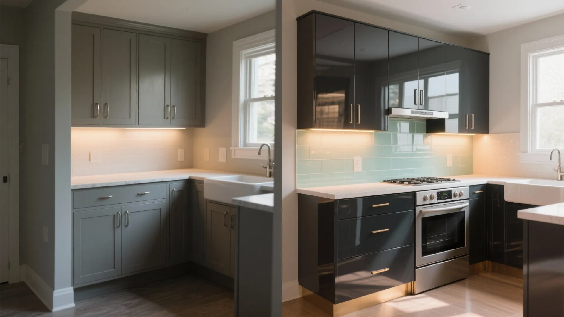 High-Gloss Surfaces and Mirror Accents