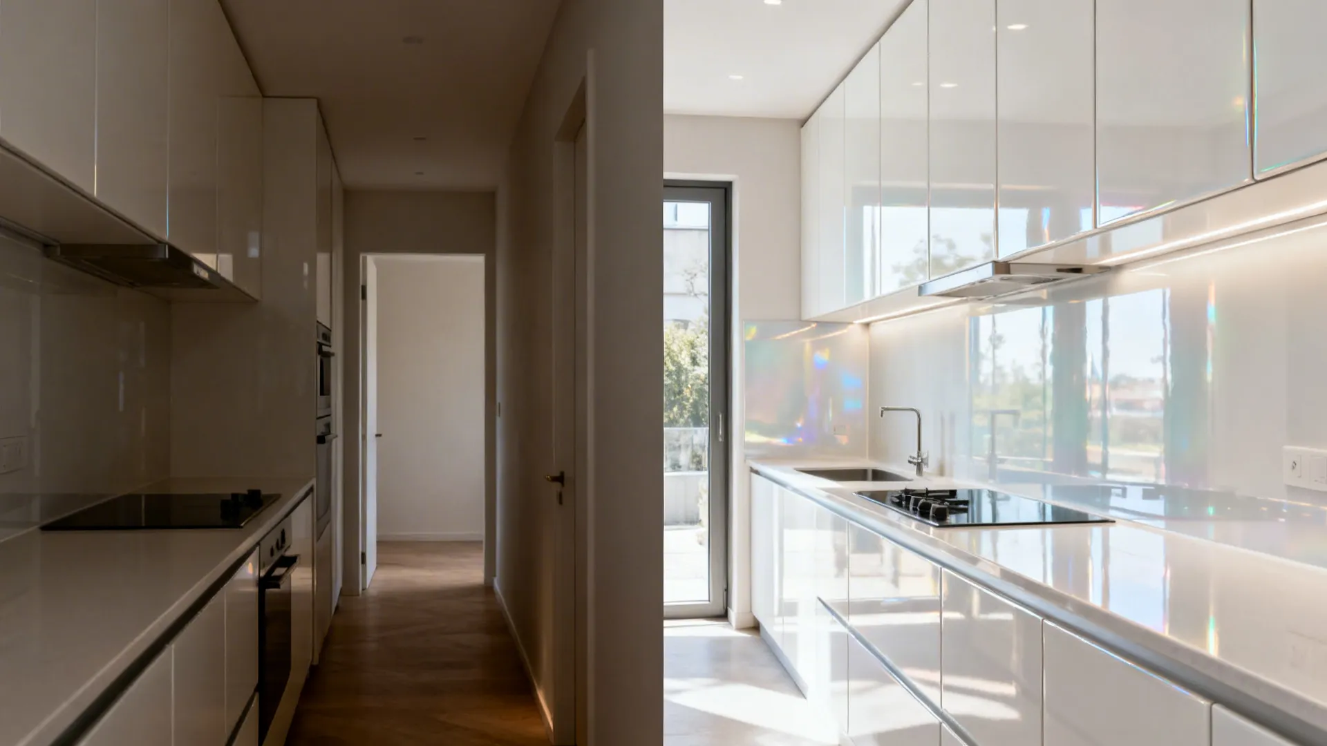 High-gloss mica with light-reflecting backs