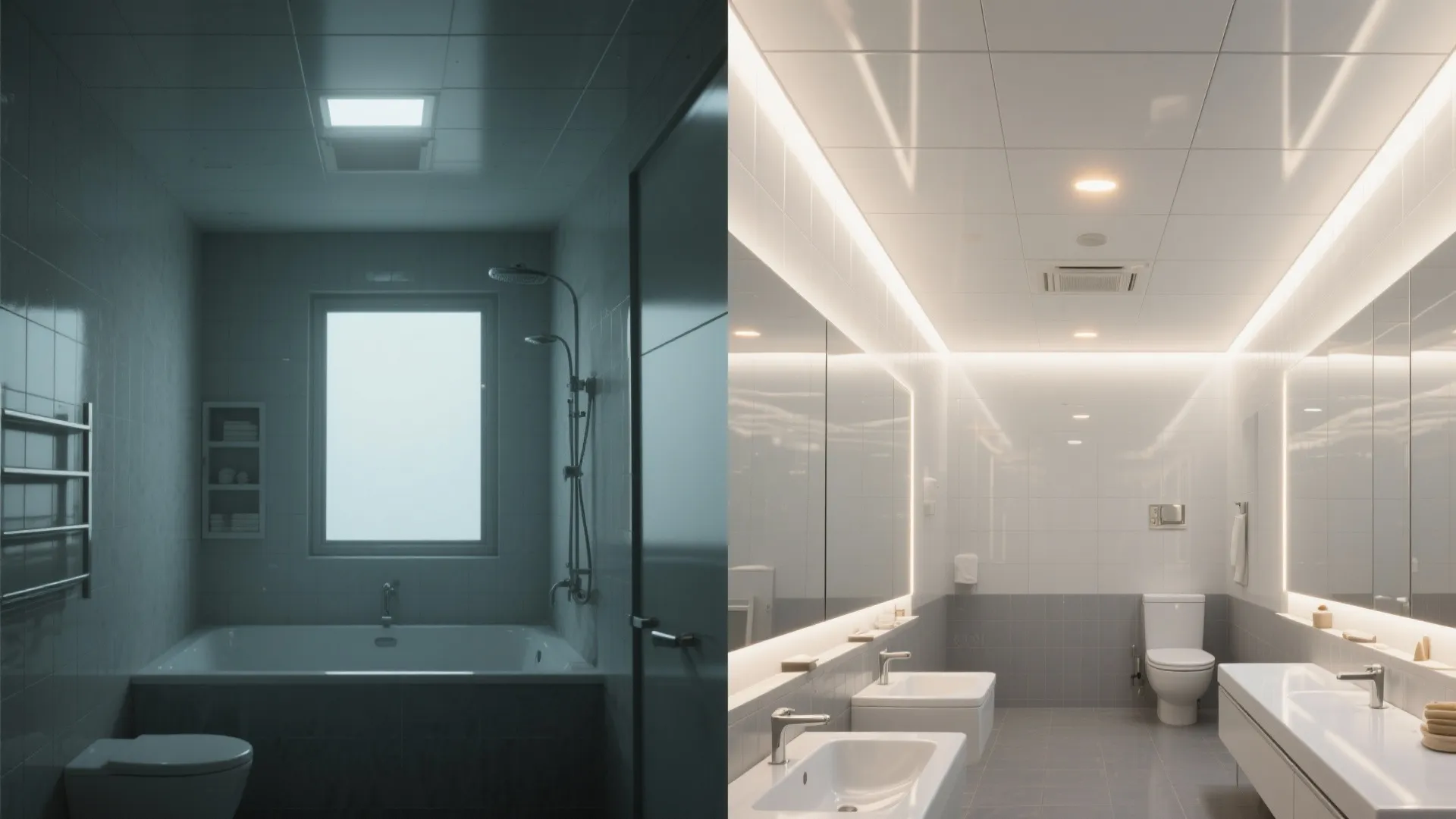 High-Gloss PVC for Light Bounce in Windowless Baths