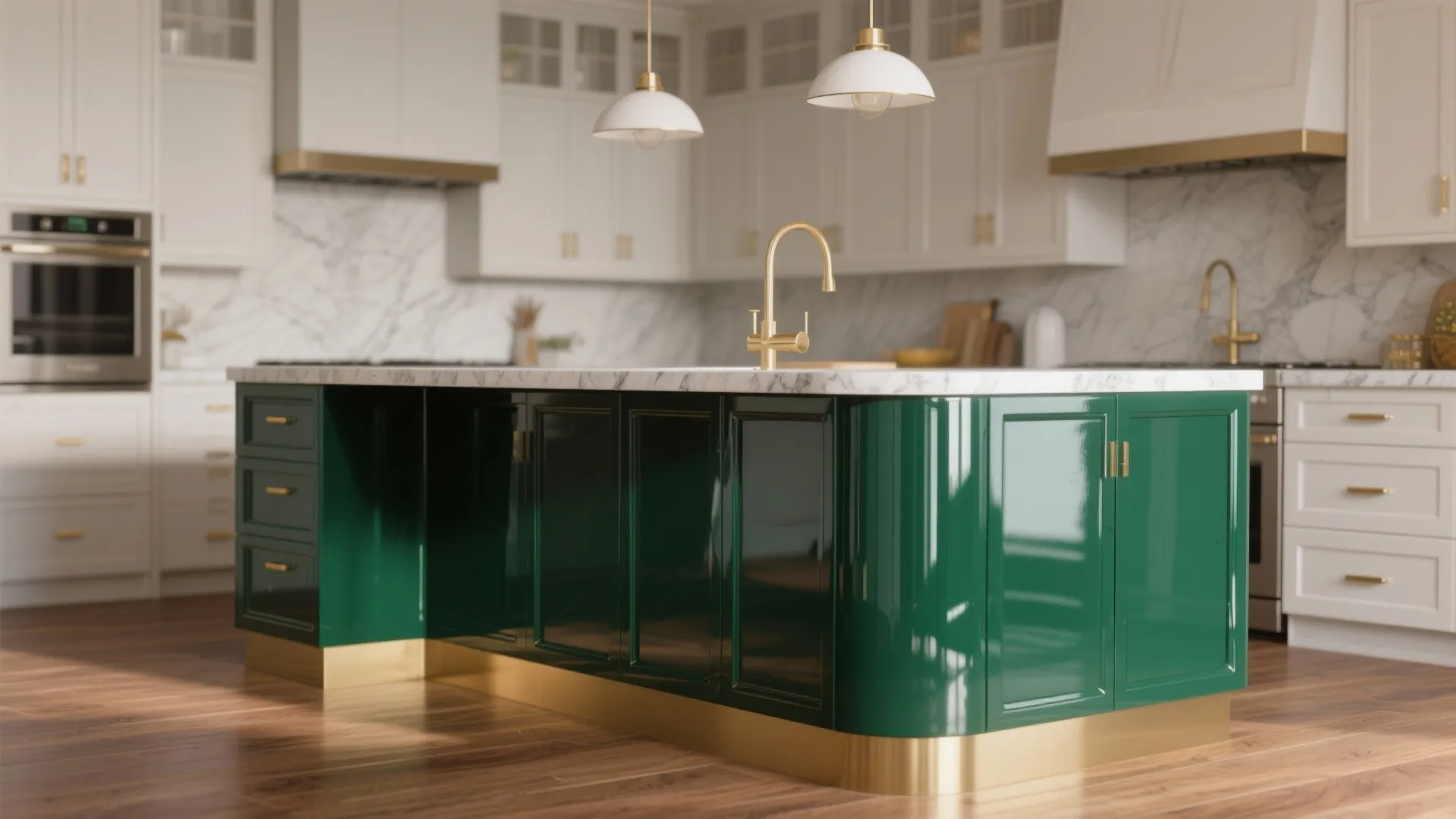 4. High‑Gloss Accent Island