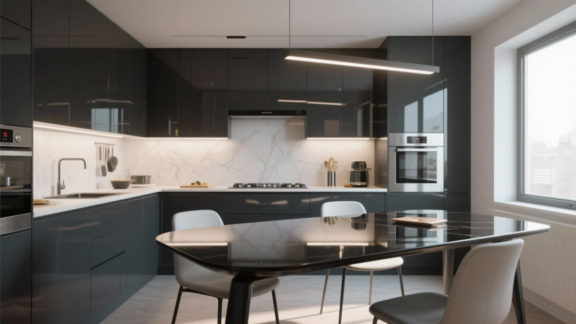 2. High-Gloss Lacquer for Modern Minimalism