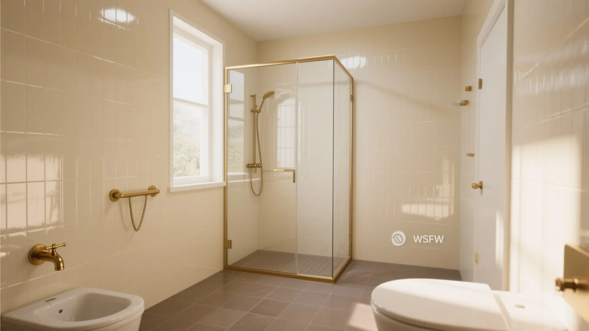 Glossy Walls, Matte Floors: Light and Balance