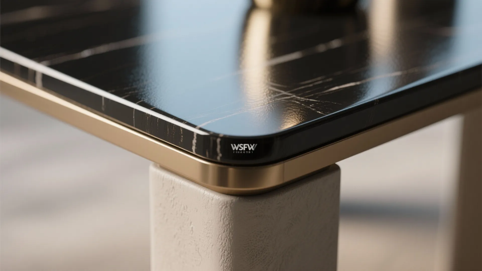 5. High-Gloss Contrast Top over Matte Base