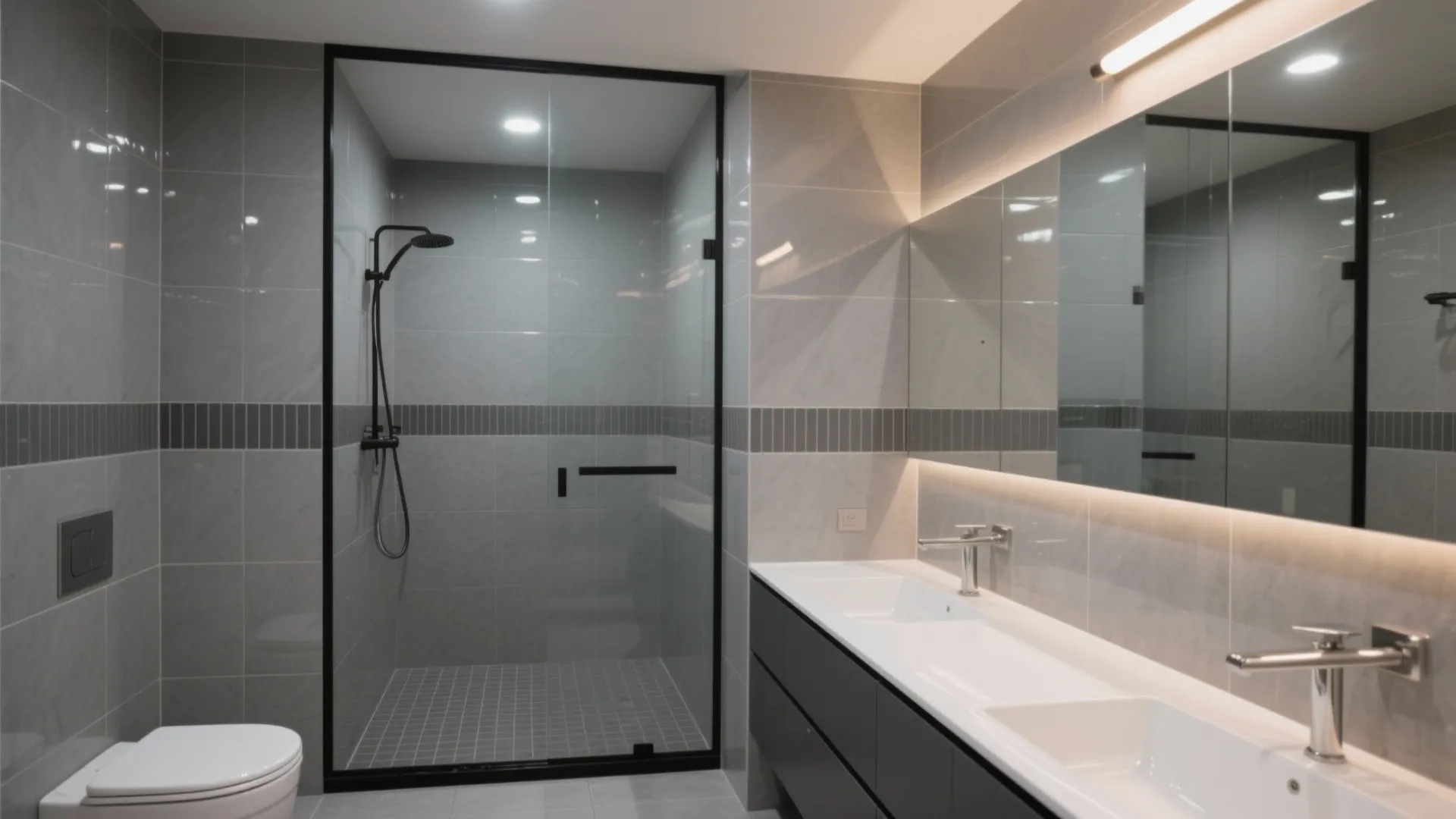 Inspiration 5: Mix finishes—gloss on walls, matte underfoot