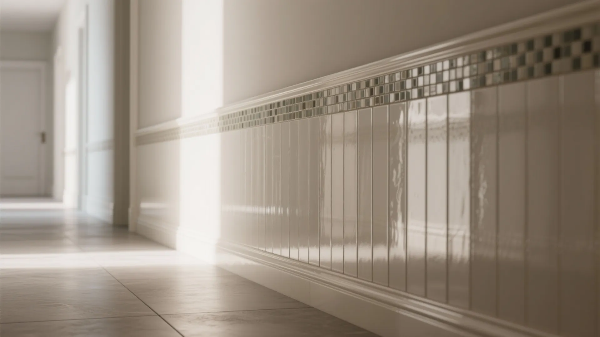 Light-Bounce Gloss on Walls, Matte Underfoot