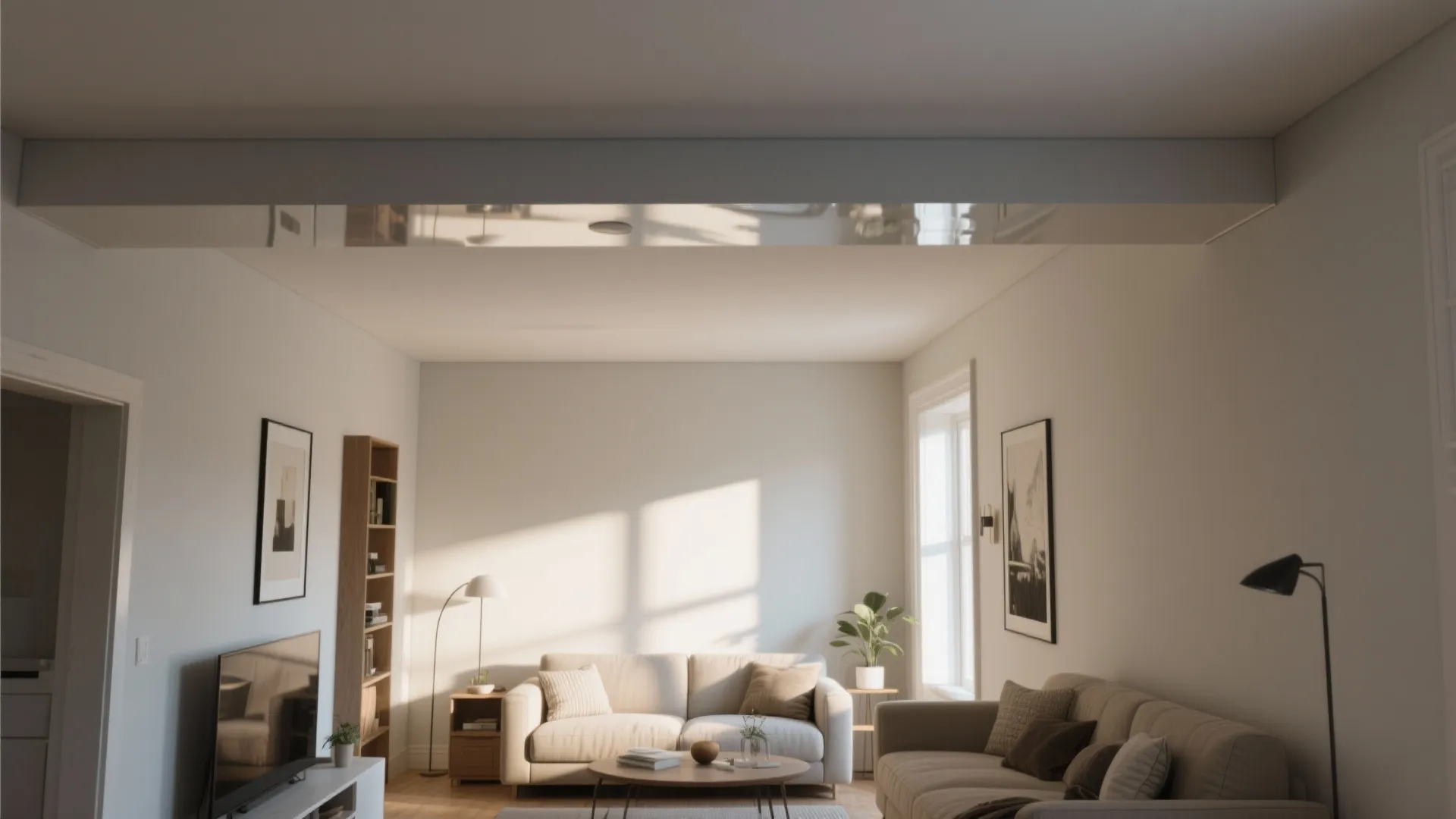 3. Bounce light from low ceilings with a glossed pull