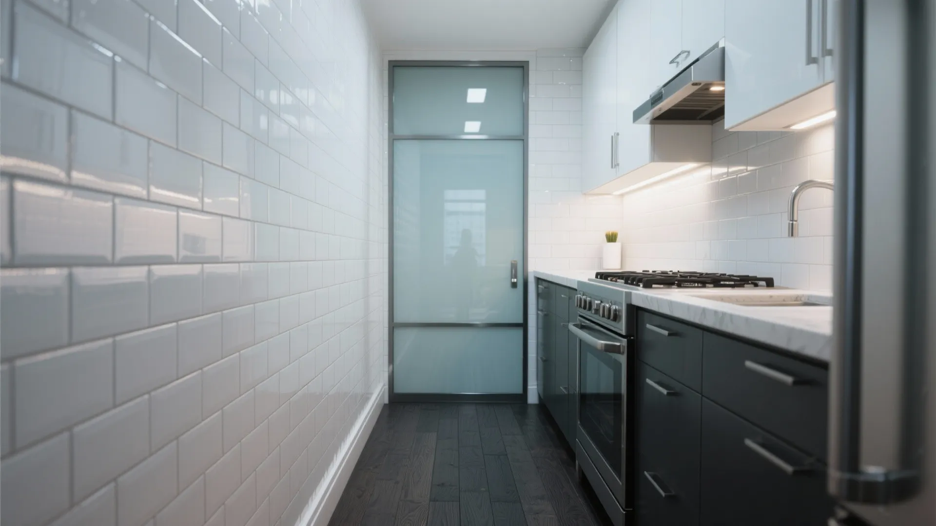 Glossy backsplashes and reflective verticals