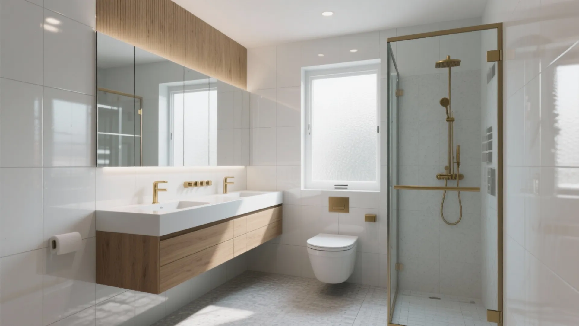 5 glossy tiles for bathroom ideas that brighten small spaces