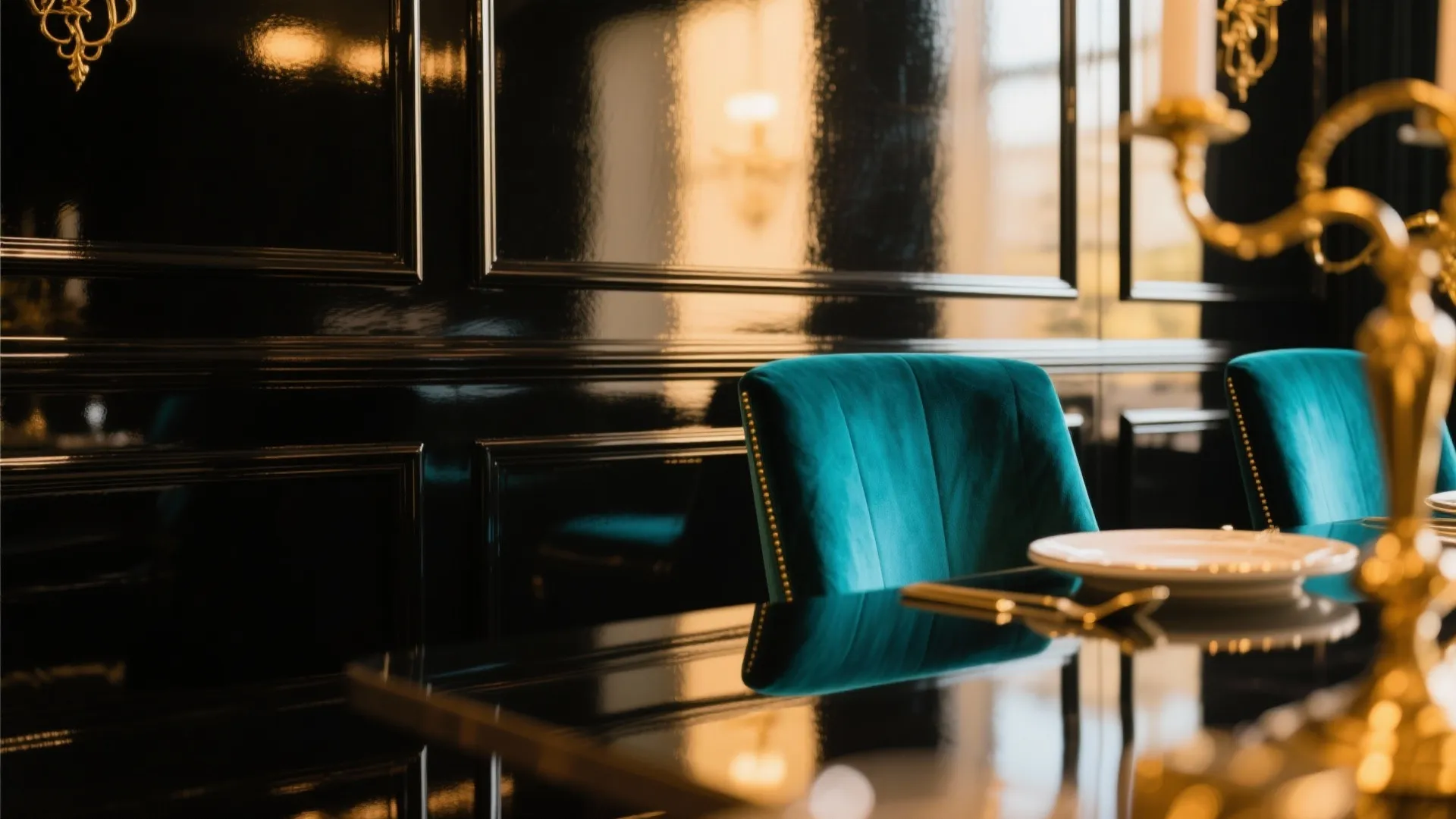 2. Glossy Black Lacquer for Glamour