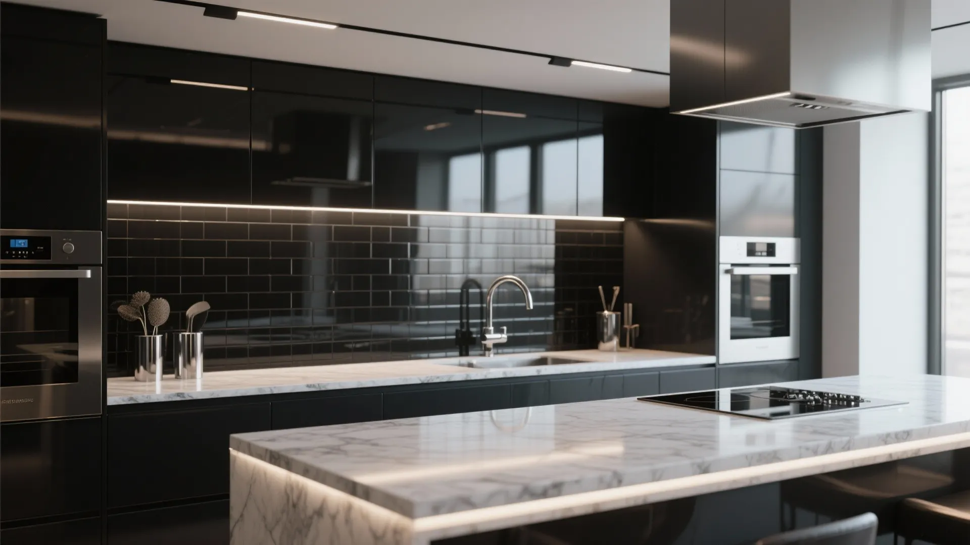 3. Sleek Glossy Black