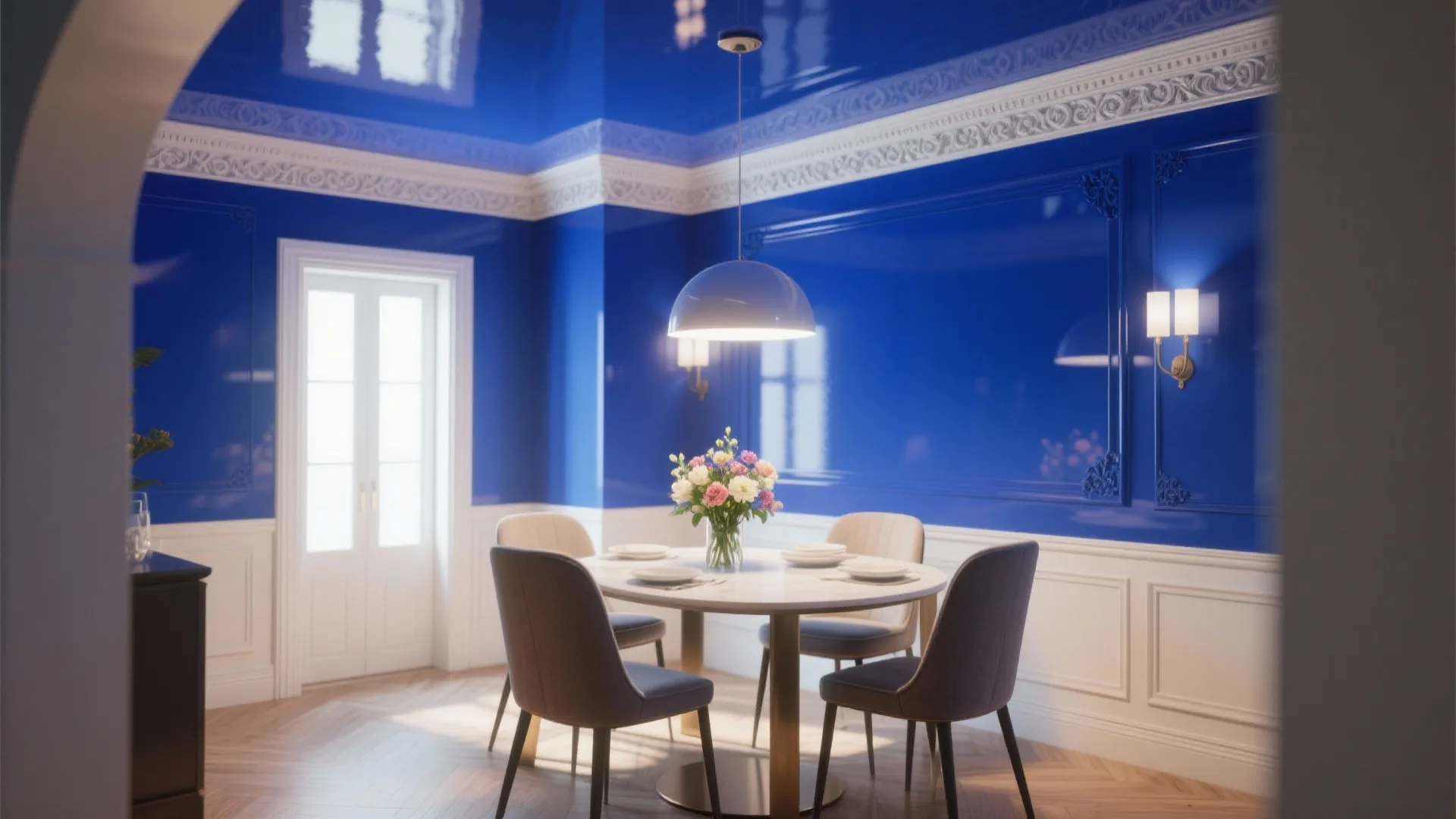 Glossy Painted Ceiling