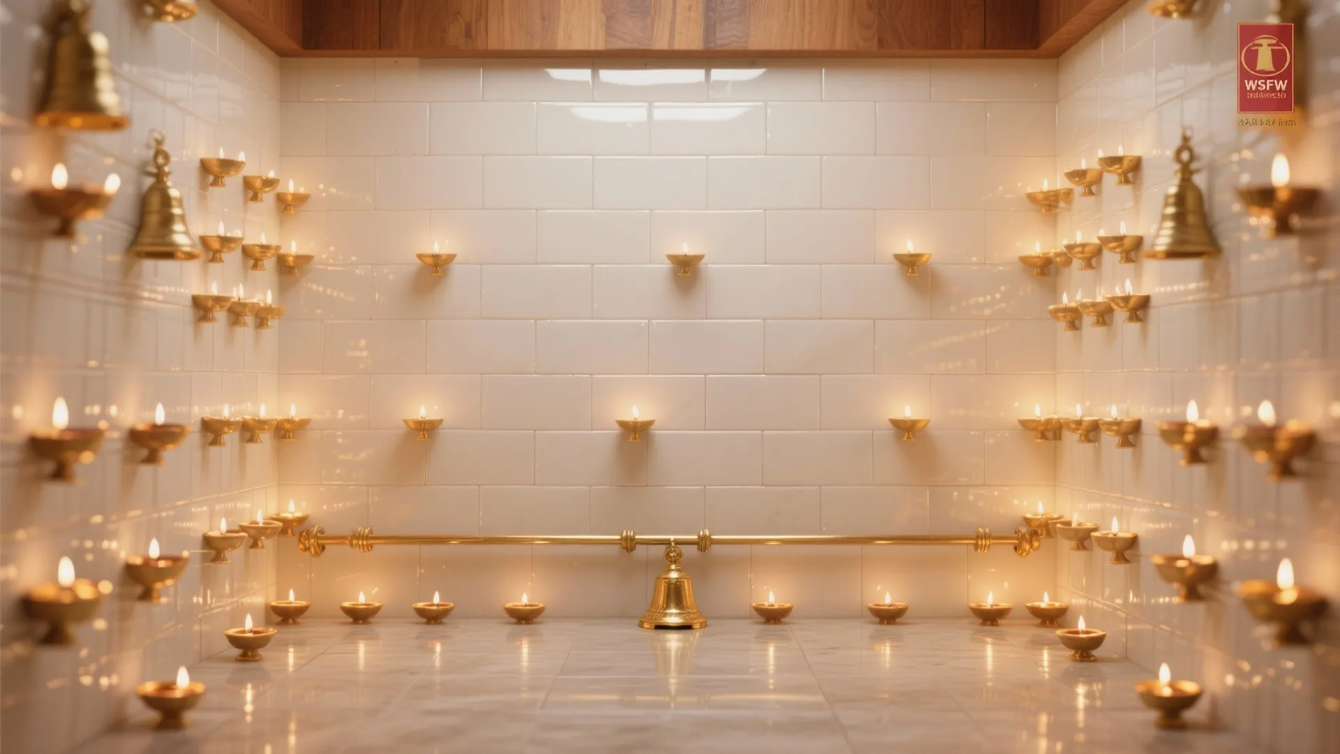 Glossy ceramic backdrop to amplify glow