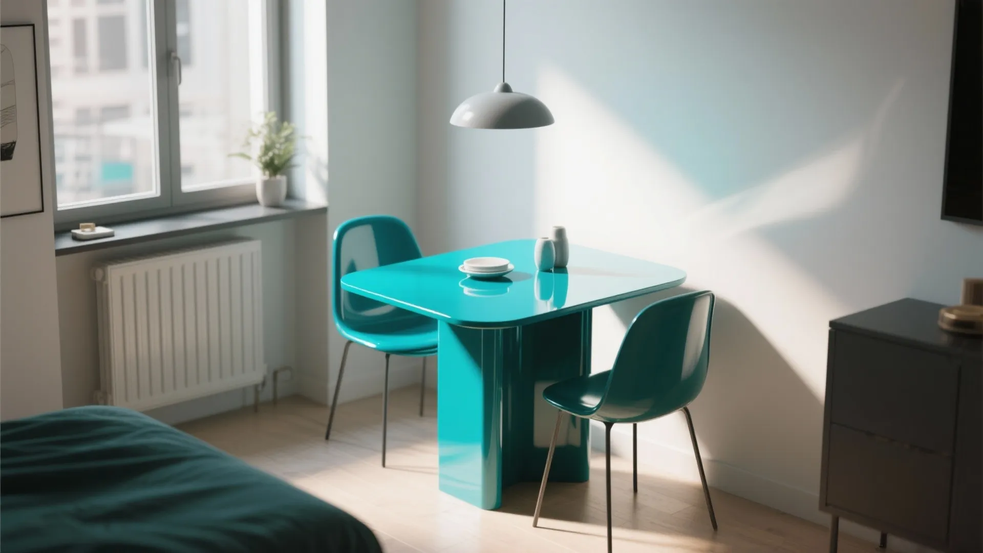 3. High-Gloss Color Pop for Modern Minimalists